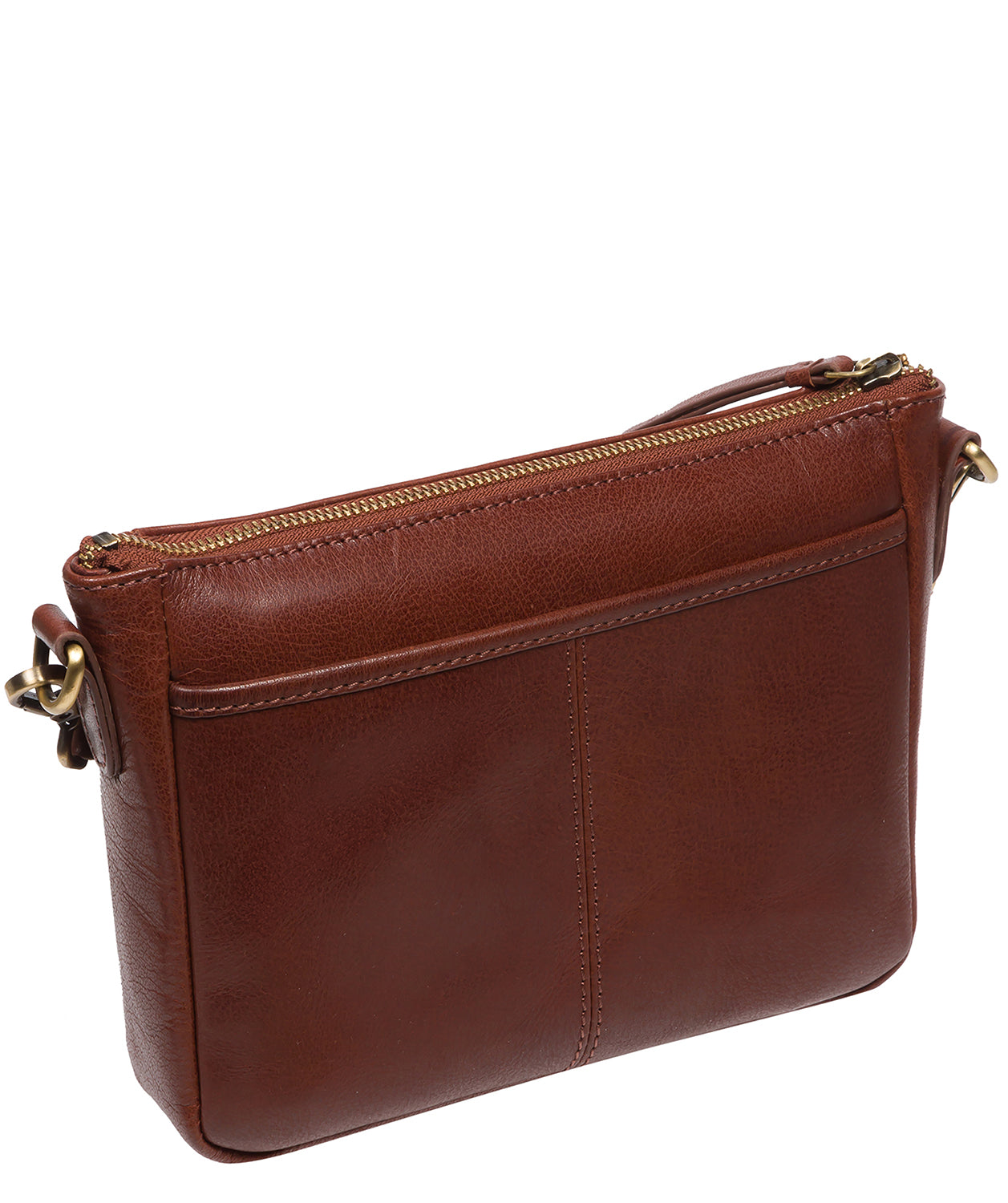 'Sonnet' Conker Brown Leather Cross Body Bag