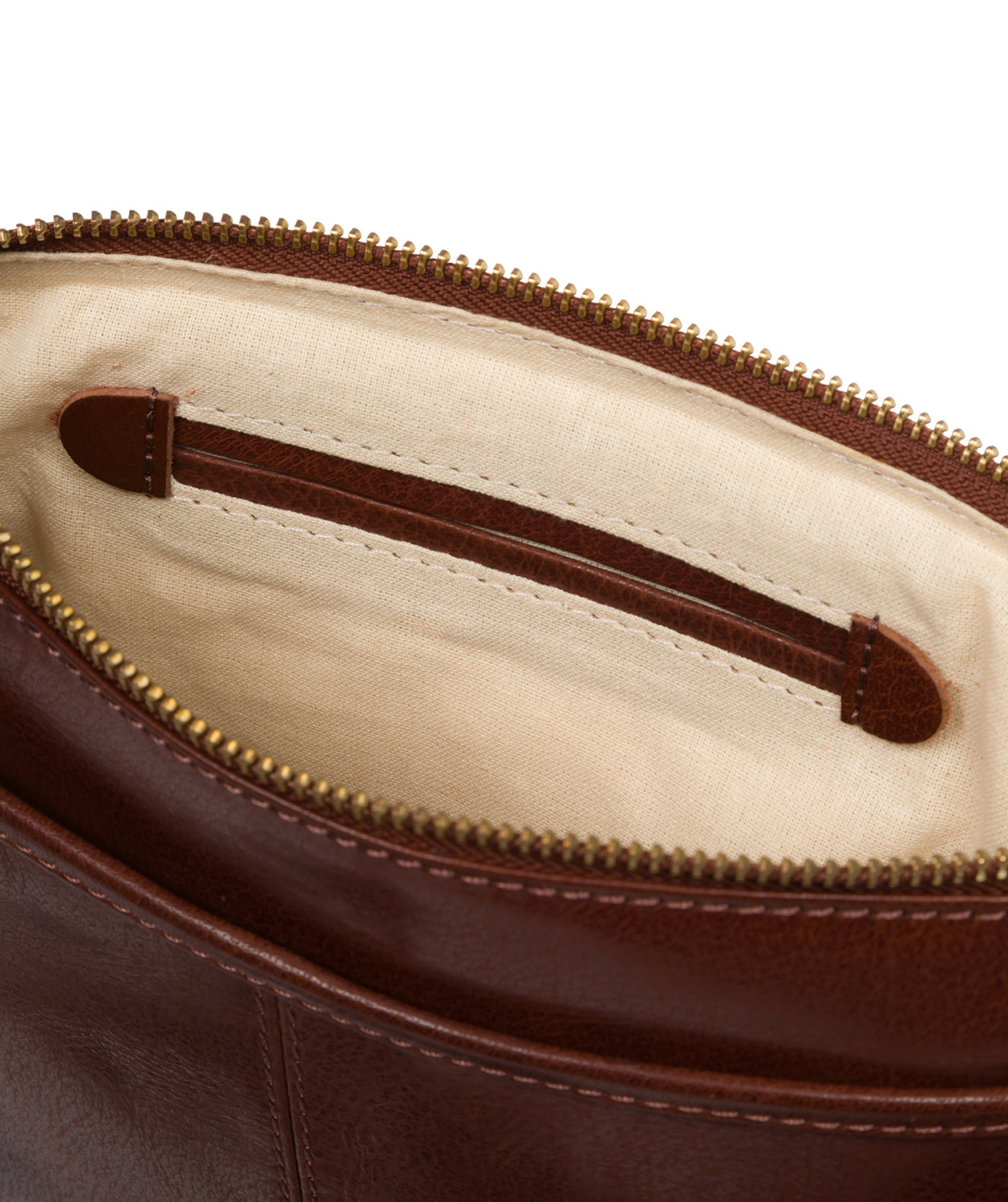 'Sonnet' Conker Brown Leather Cross Body Bag