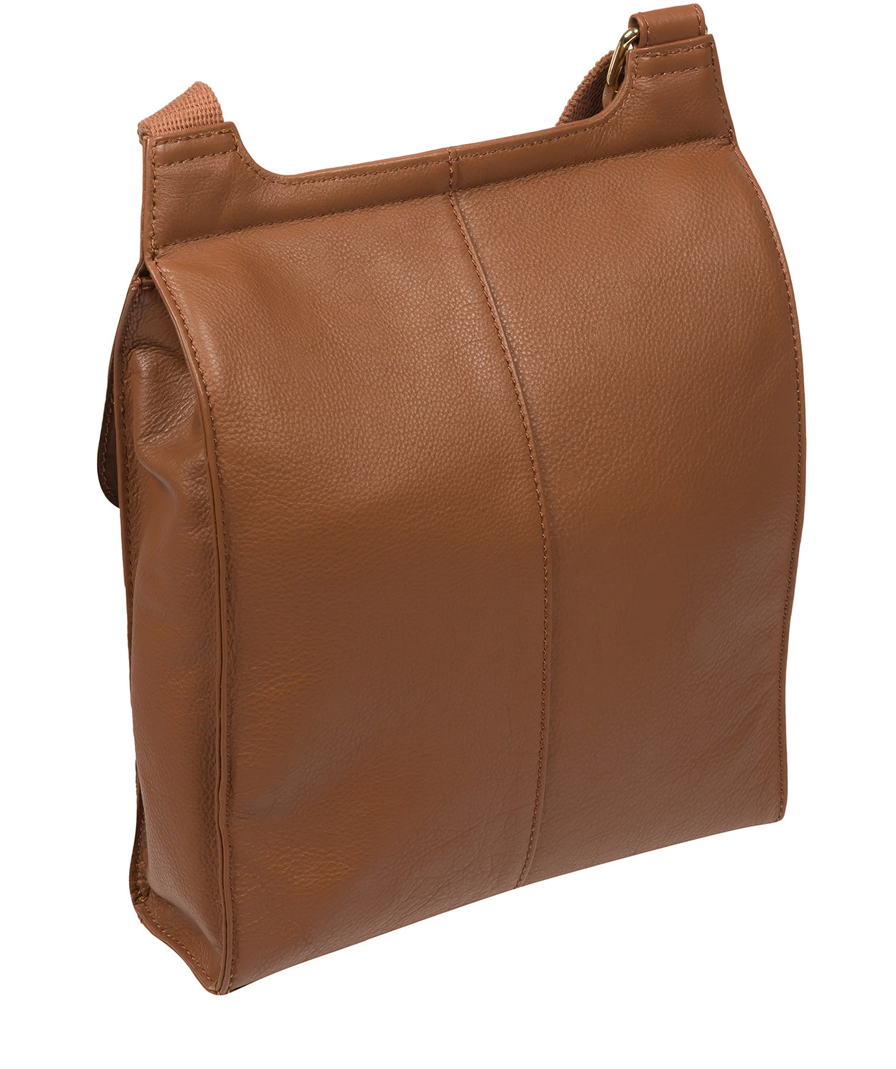 Cultured London Eco Collection Bags: 'Covent' Dark Tan Leather Cross Body Bag