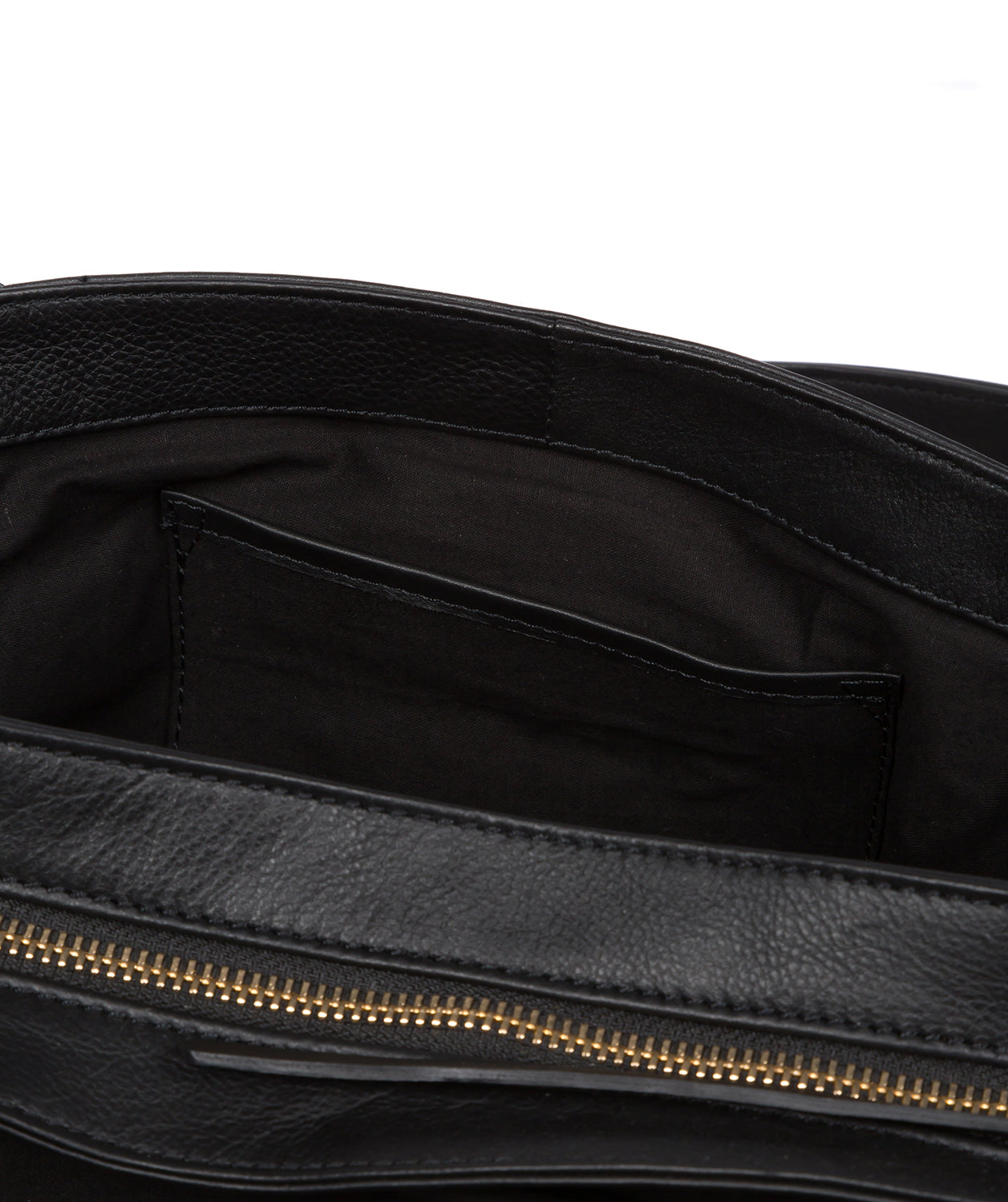 Cultured London Eco Collection Bags: 'Boston' Black Leather Shoulder Bag