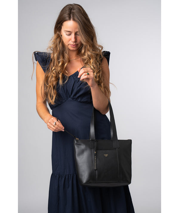 'Kensal' Black Leather Handbag