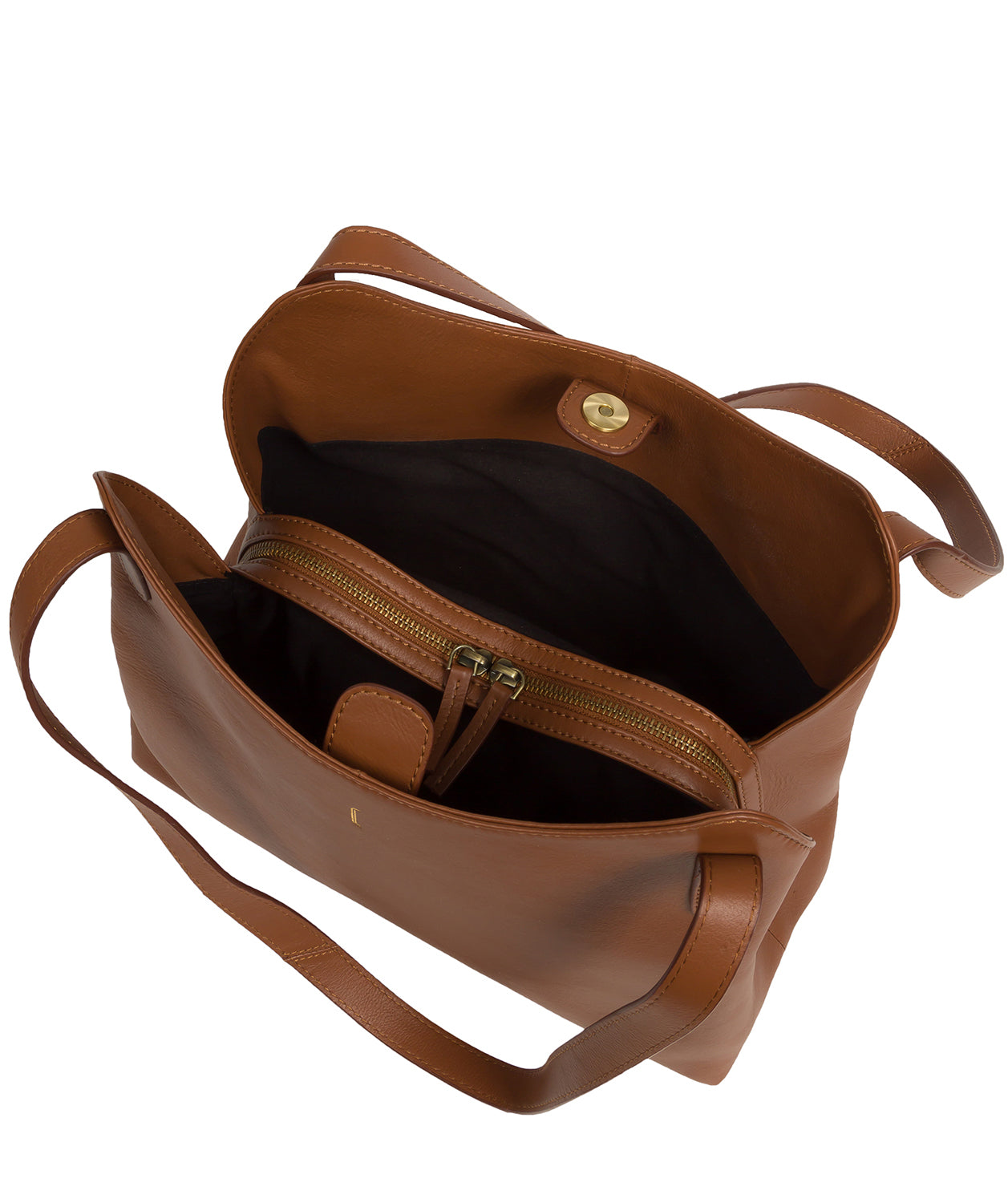 Cultured London Soho Collection Bags: 'Arabella' Tan Leather Handbag