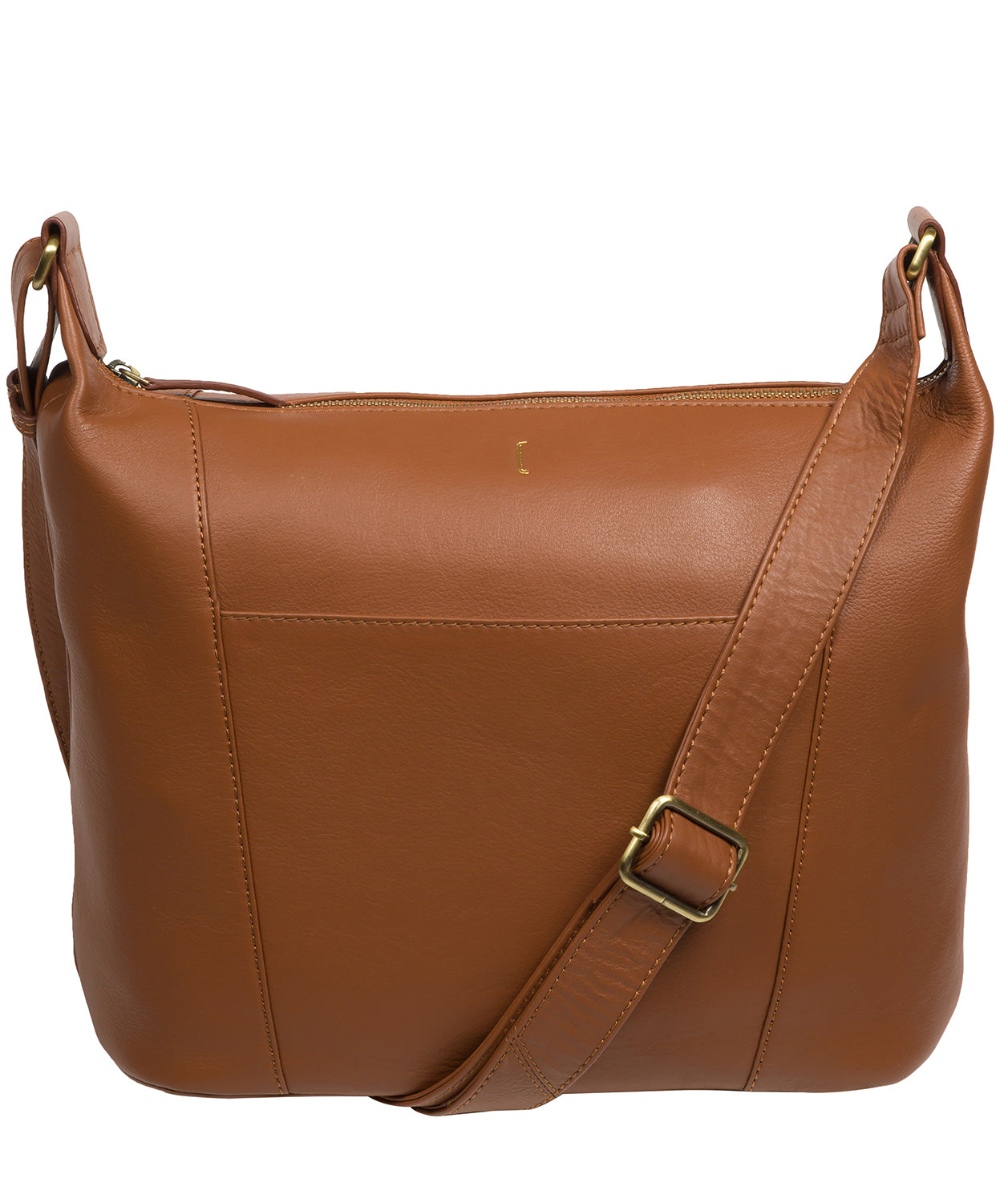 Cultured London Soho Collection Bags: 'Talisha' Tan Leather Shoulder Bag