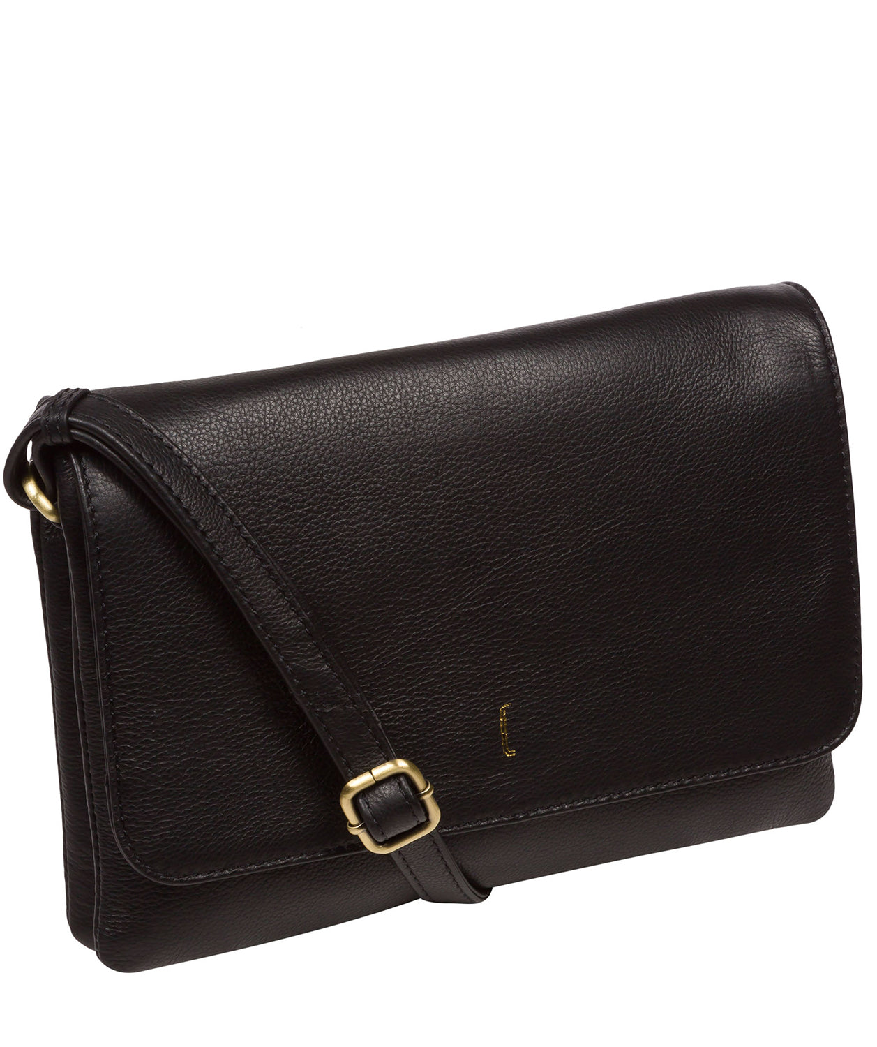 Pure Luxuries London #product-type#: 'Izzy' Black Leather Cross Body Bag