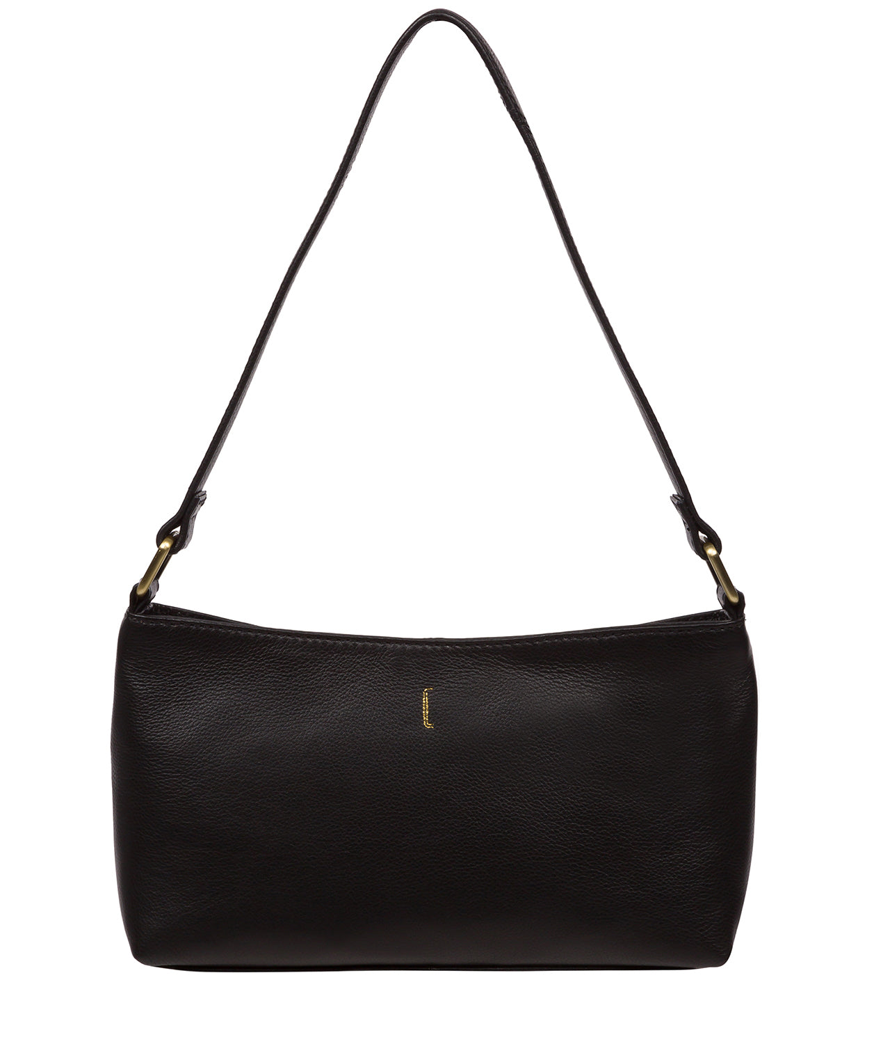 'Lucinda' Black Leather Grab Bag Pure Luxuries London