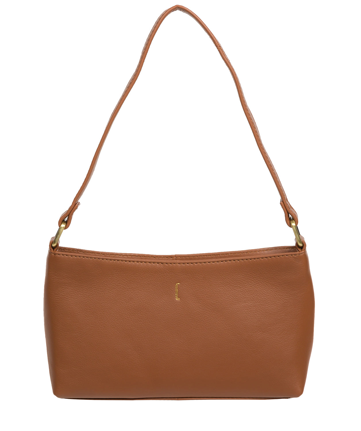 Cultured London Soho Collection Bags: 'Lucinda' Tan Leather Grab Bag