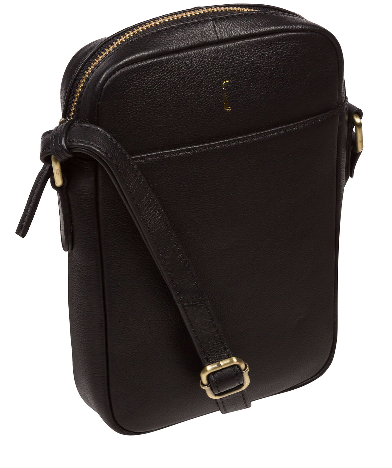 Cultured London Soho Collection Bags: 'Olivia' Black Leather Cross Body