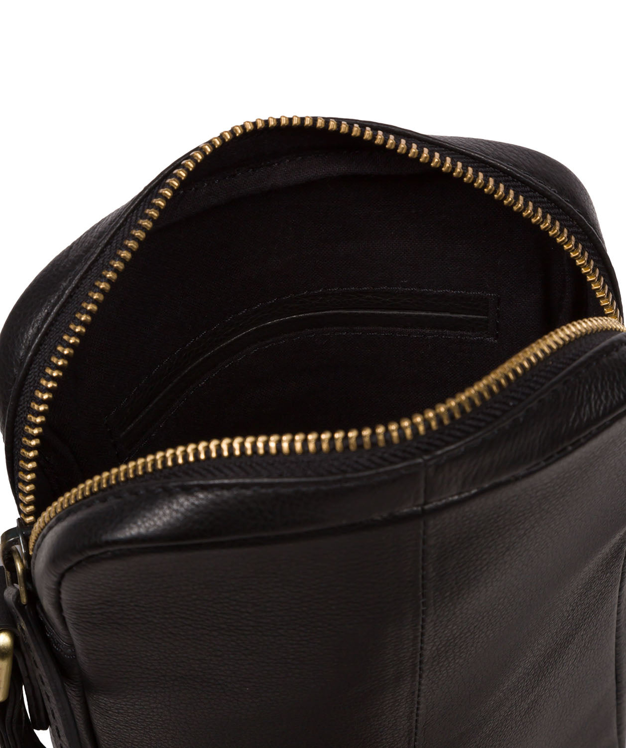 Cultured London Soho Collection Bags: 'Olivia' Black Leather Cross Body