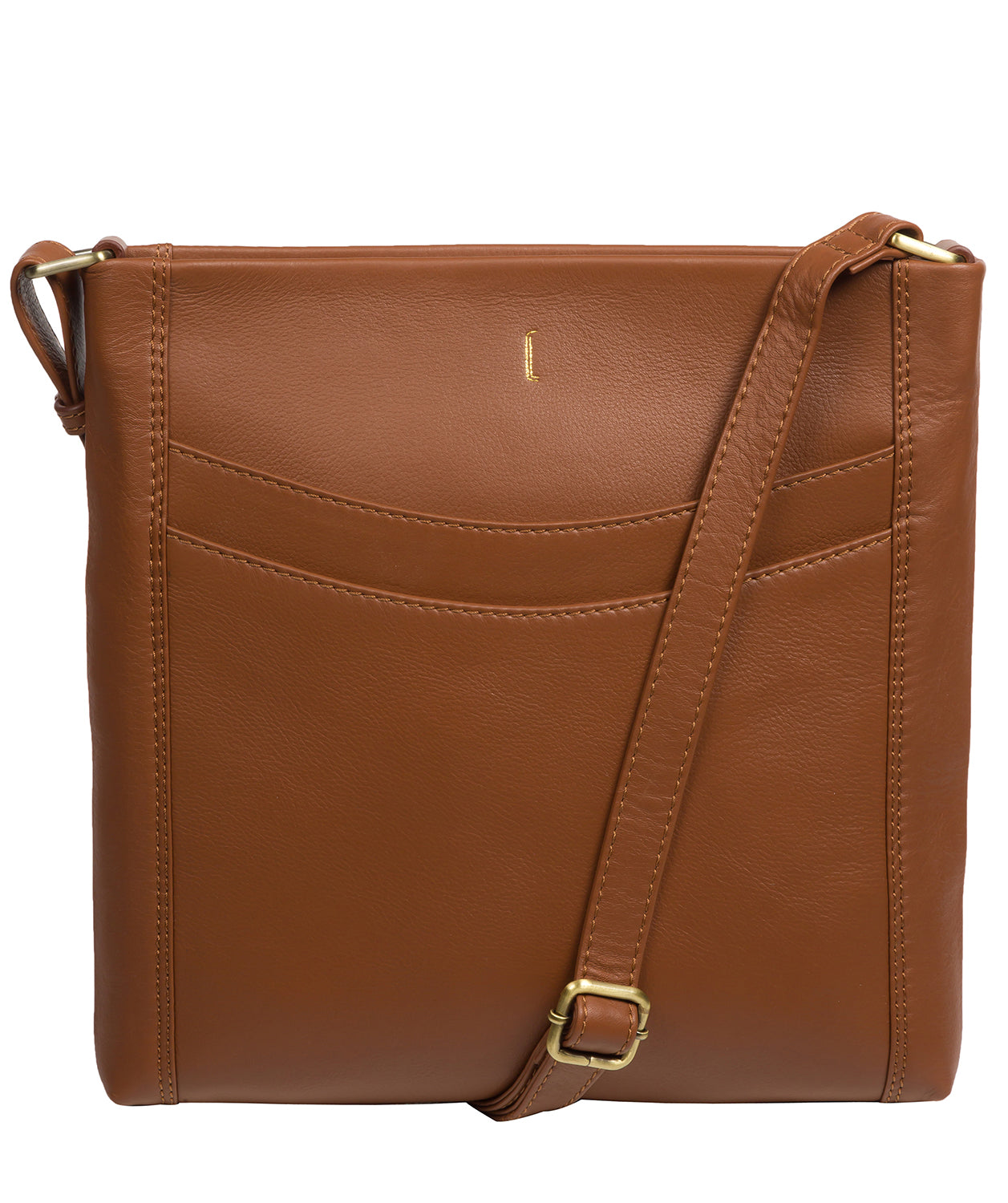 Cultured London Soho Collection Bags: 'Lalisa' Tan Leather Cross Body Bag