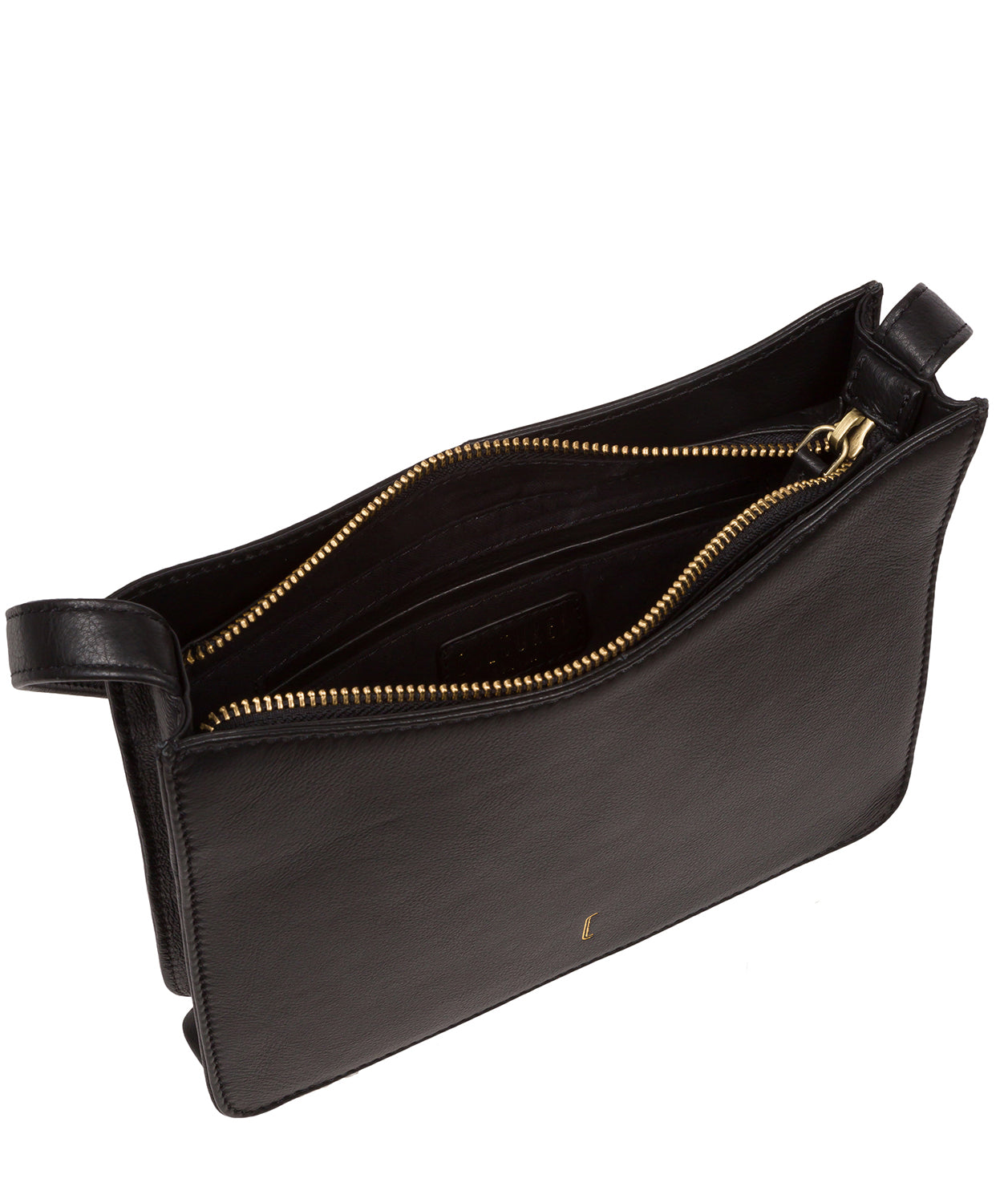 Cultured London Soho Collection Bags: 'Ava' Black Leather Grab Bag