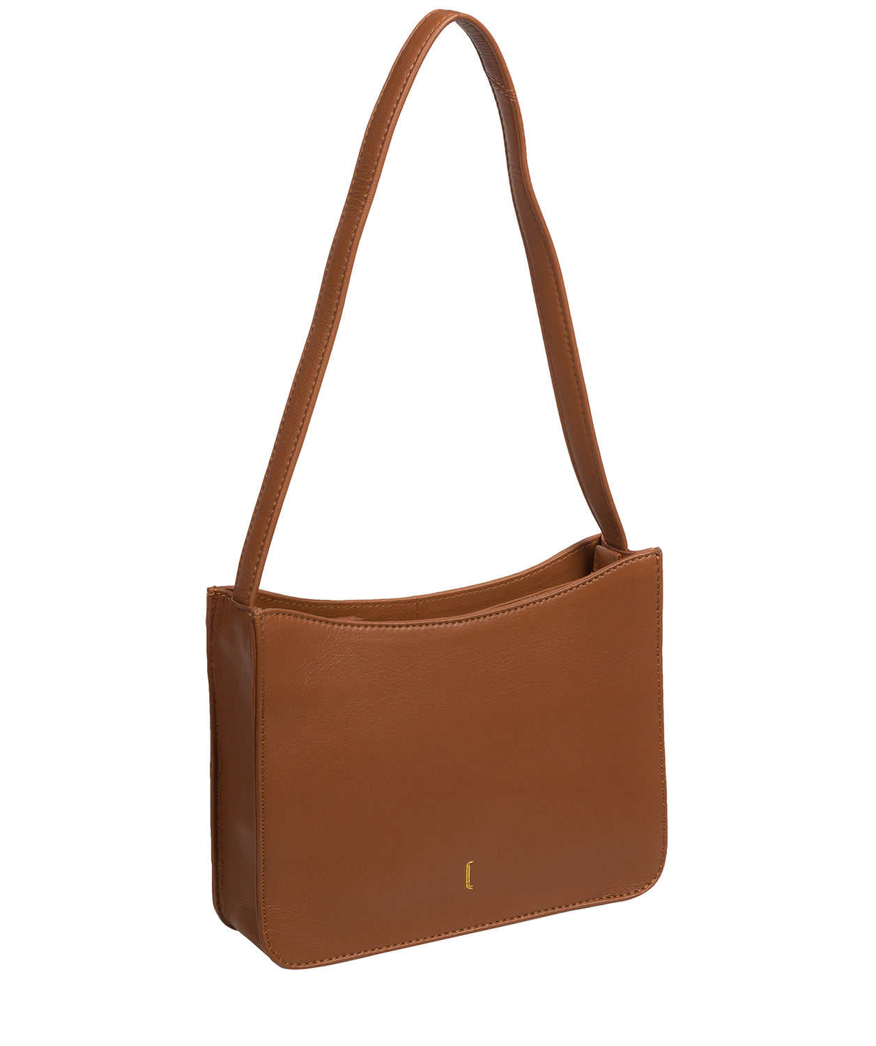 Cultured London Soho Collection Bags: 'Ava' Tan Leather Grab Bag