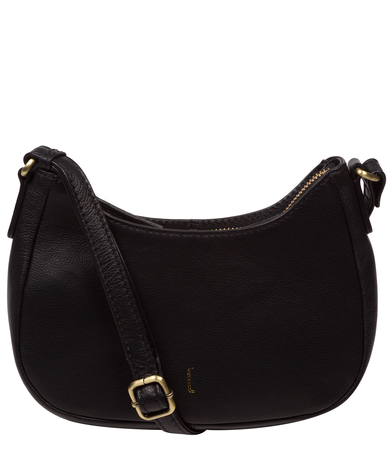 Cultured London Soho Collection Bags: 'Emelia' Black Leather Cross Body Bag