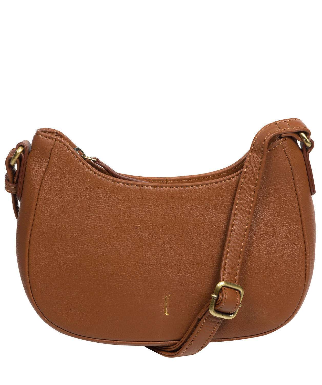 Cultured London Soho Collection Bags: 'Emelia' Tan Leather Cross Body Bag