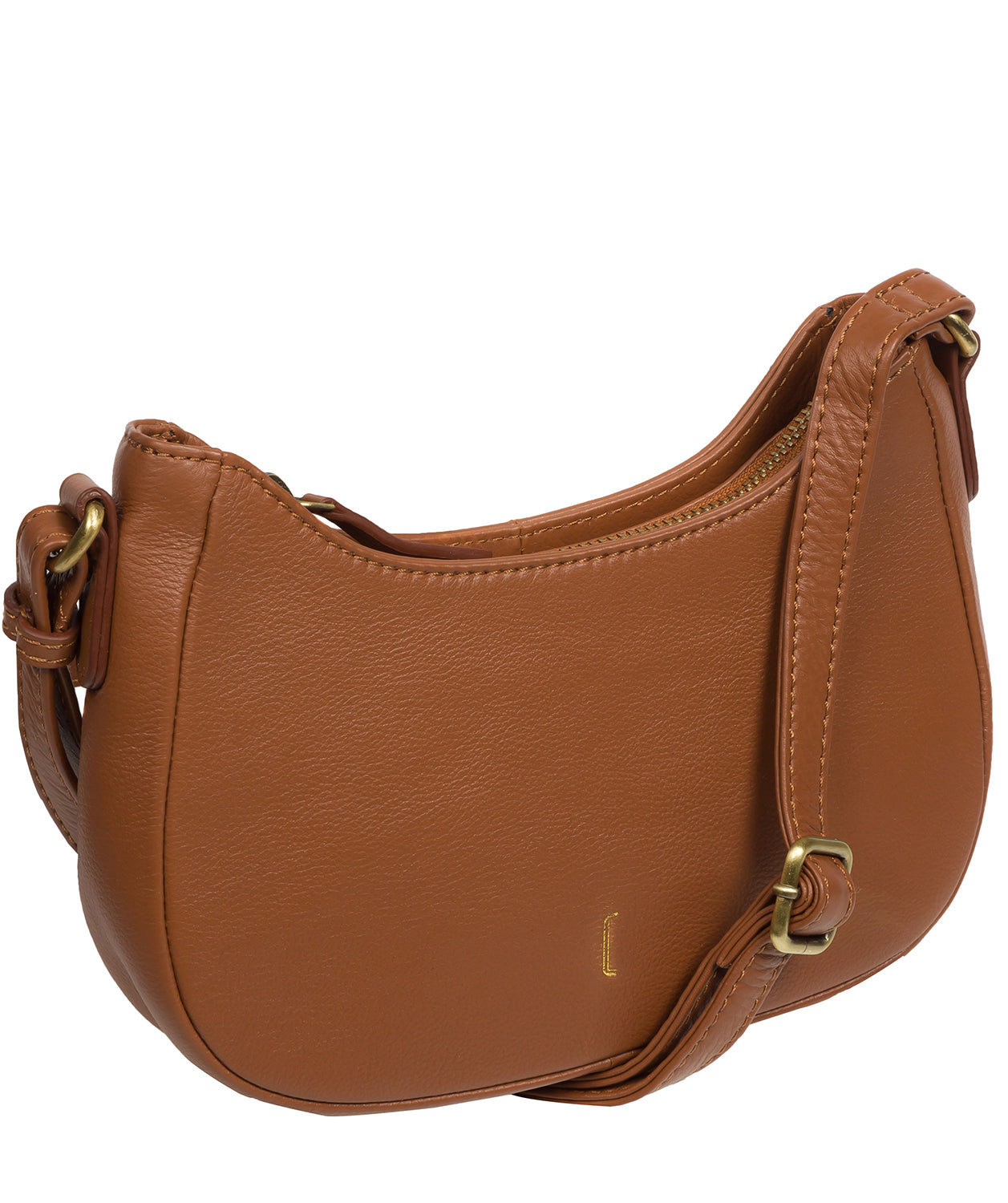 Cultured London Soho Collection Bags: 'Emelia' Tan Leather Cross Body Bag