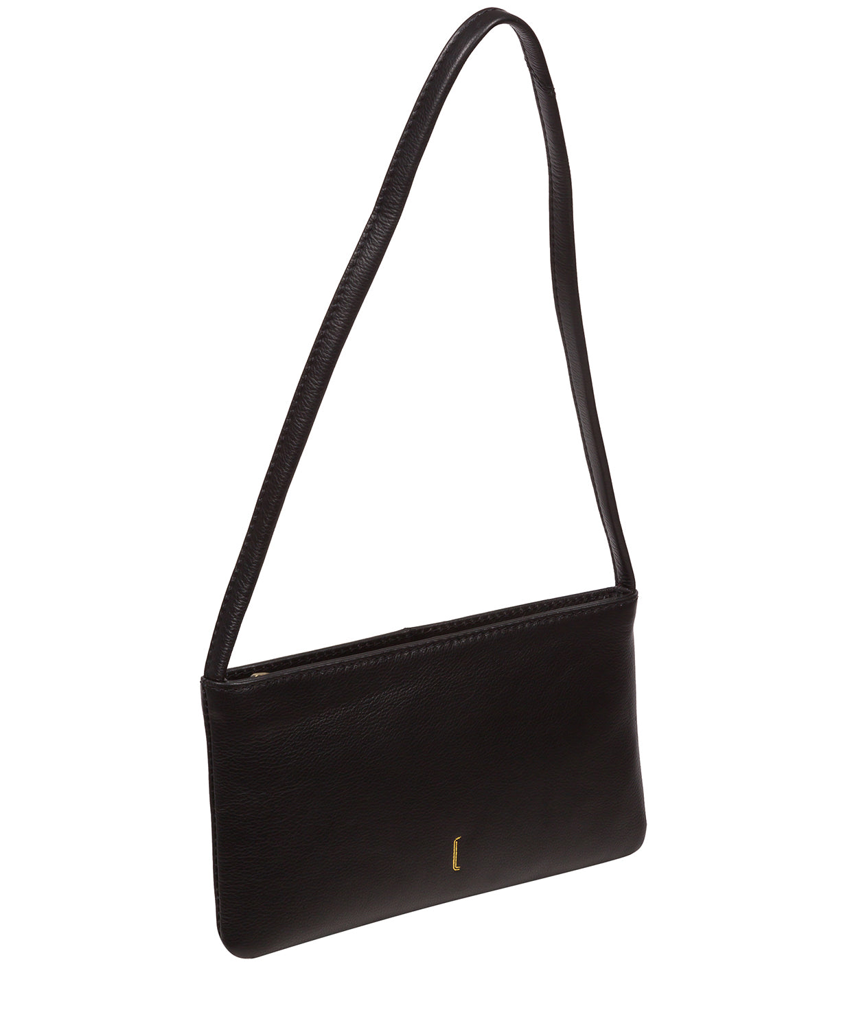 Cultured London Soho Collection Bags: 'Mimi' Black Leather Grab Bag