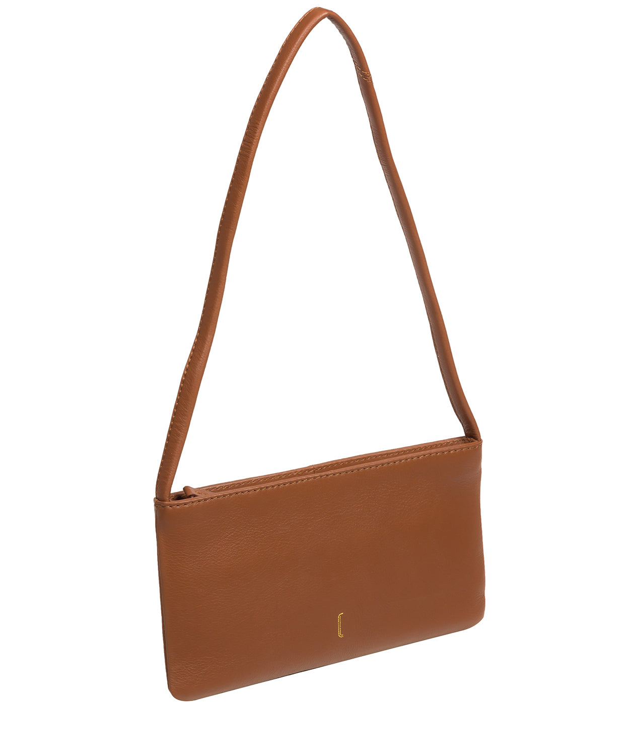 Cultured London Soho Collection Bags: 'Mimi' Tan Leather Grab Bag