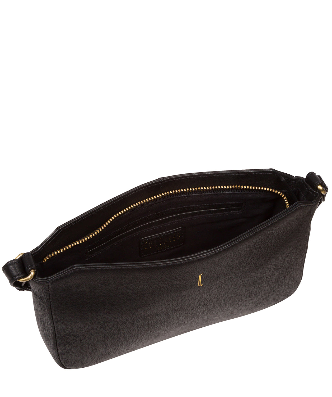 Pure Luxuries London #product-type#: 'Christina' Black Leather Cross Body Bag