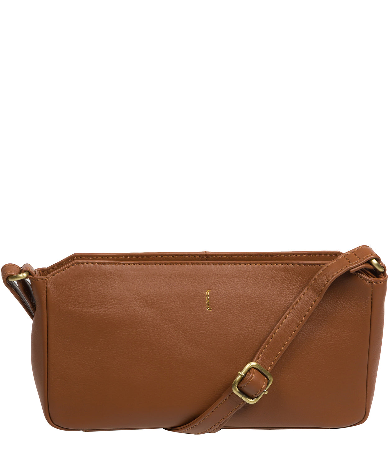 Cultured London Soho Collection Bags: 'Christina' Tan Leather Cross Body Bag