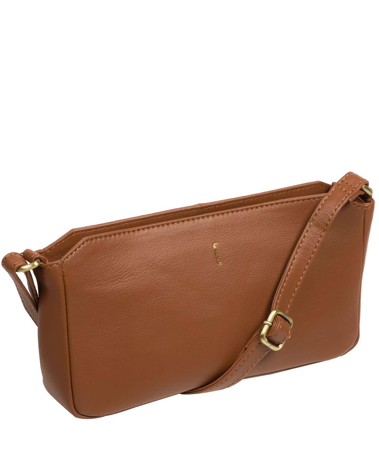 Cultured London Soho Collection Bags: 'Christina' Tan Leather Cross Body Bag