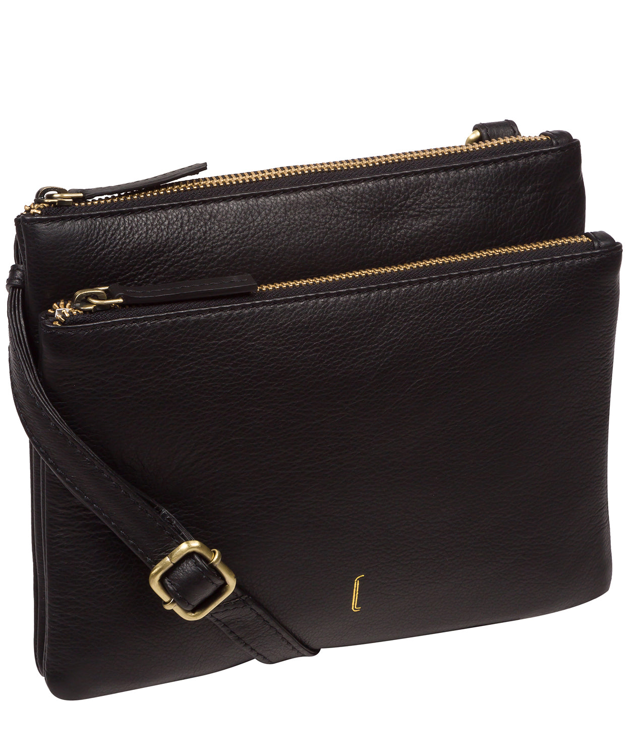 Pure Luxuries London #product-type#: 'Demi' Black Leather Cross Body Bag