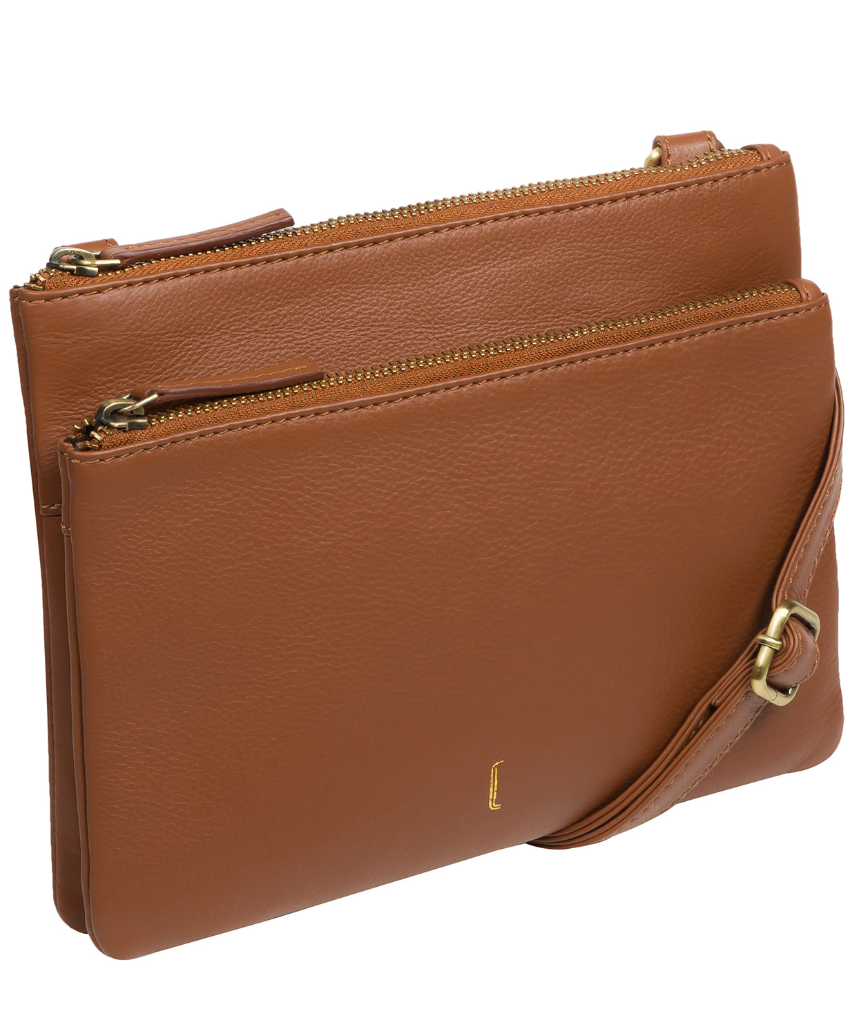 Cultured London Soho Collection Bags: 'Demi' Tan Leather Cross Body Bag