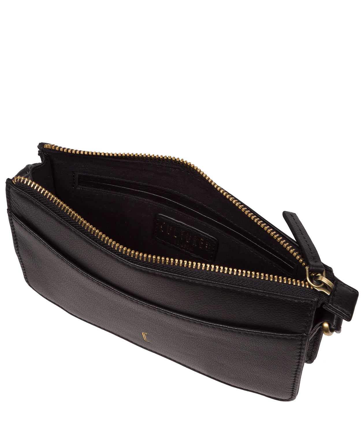 Cultured London Soho Collection Bags: 'Lily' Black Leather Cross Body Bag