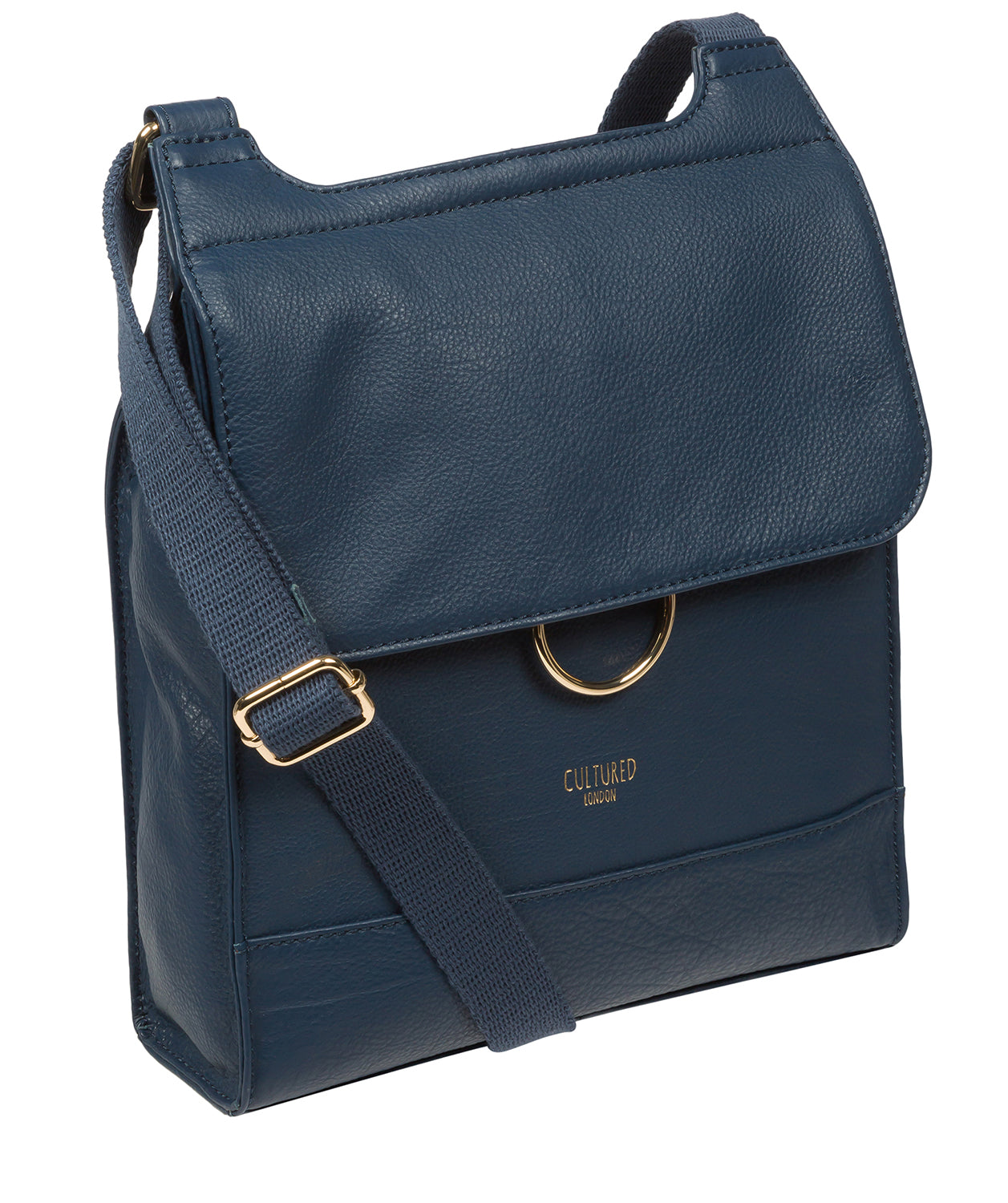 Cultured London Eco Collection Bags: 'Covent' Denim Leather Cross Body Bag