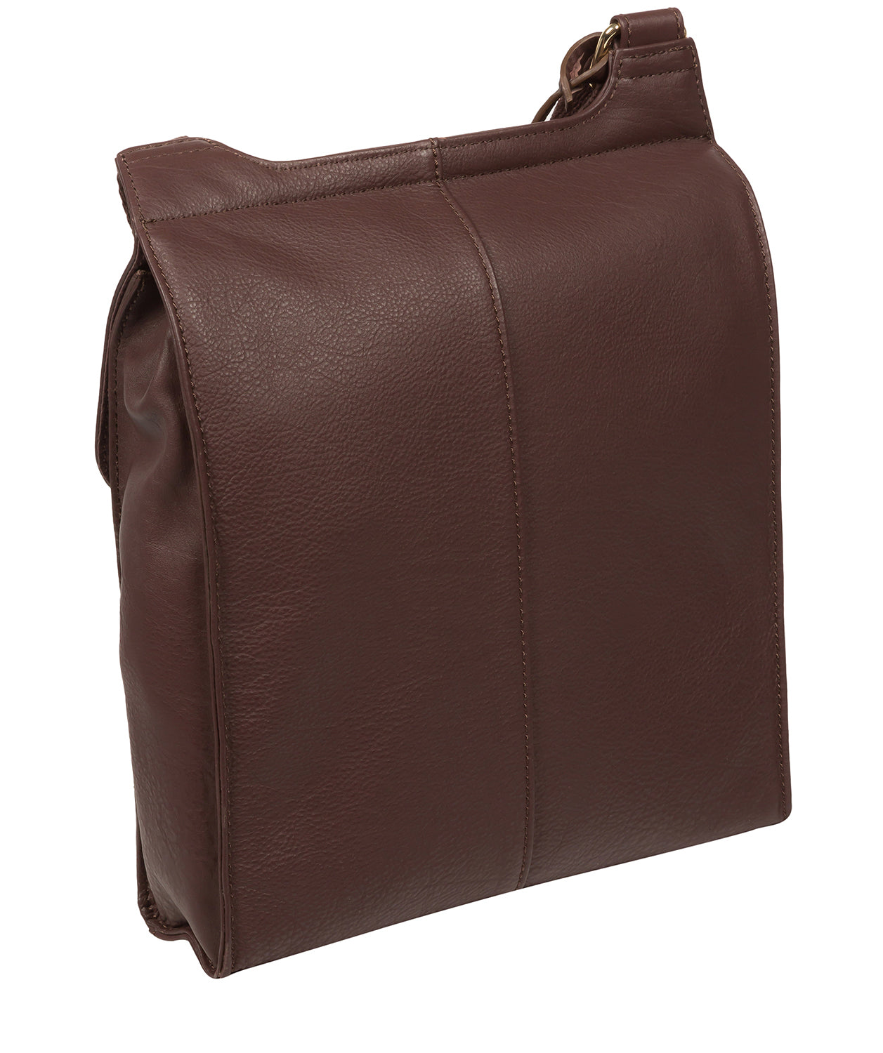 Cultured London Eco Collection Bags: 'Covent' Plum Leather Cross Body Bag