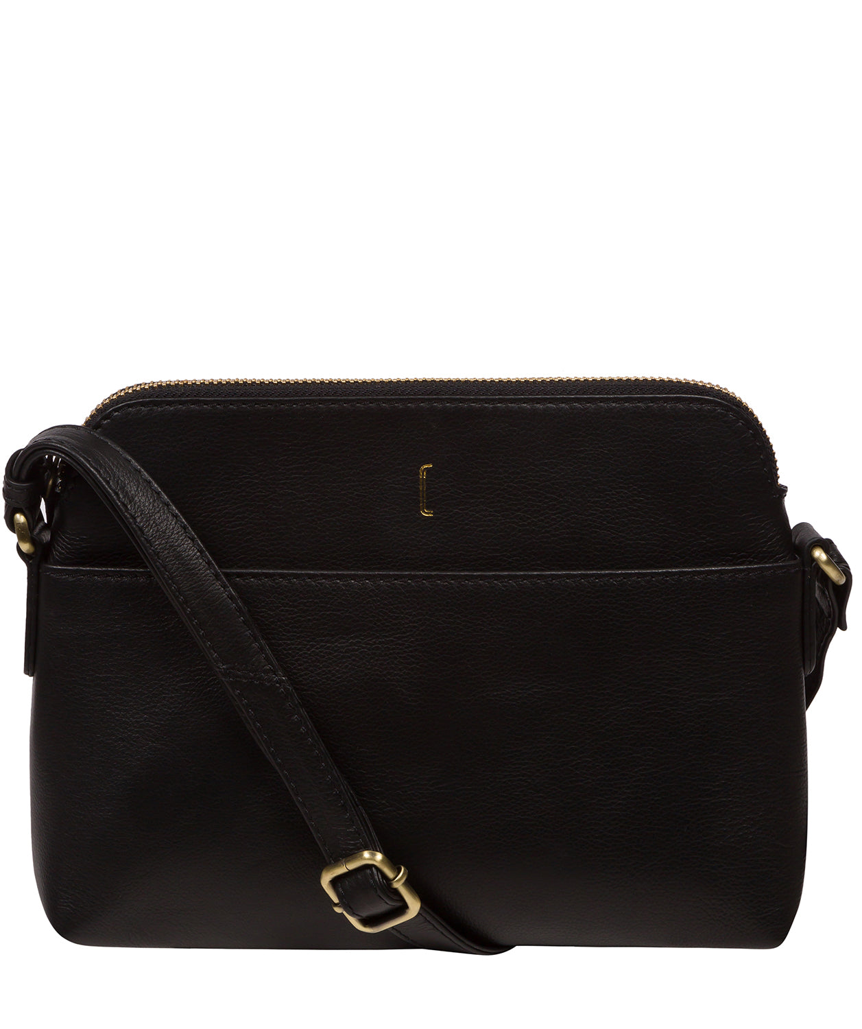 Pure Luxuries London #product-type#: 'Janelle' Black Leather Cross Body Bag