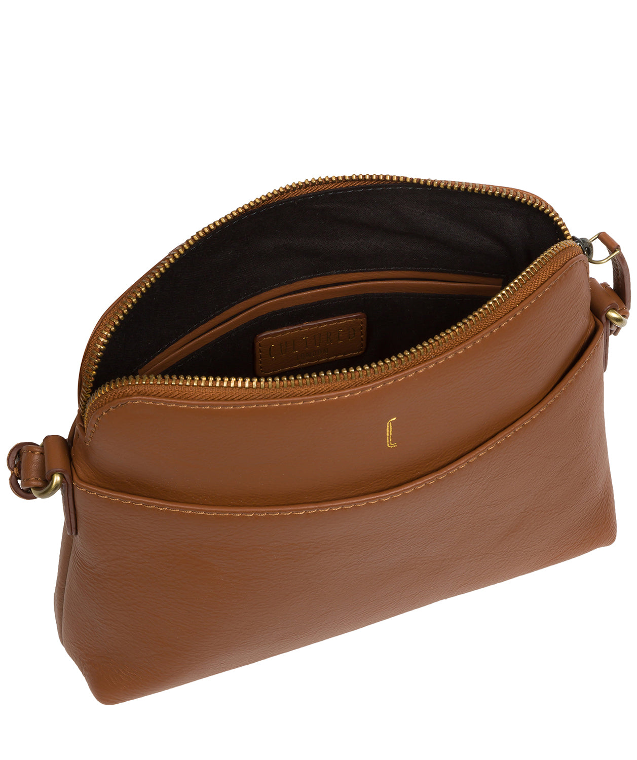 Pure Luxuries London #product-type#: 'Janelle' Tan Leather Cross Body Bag