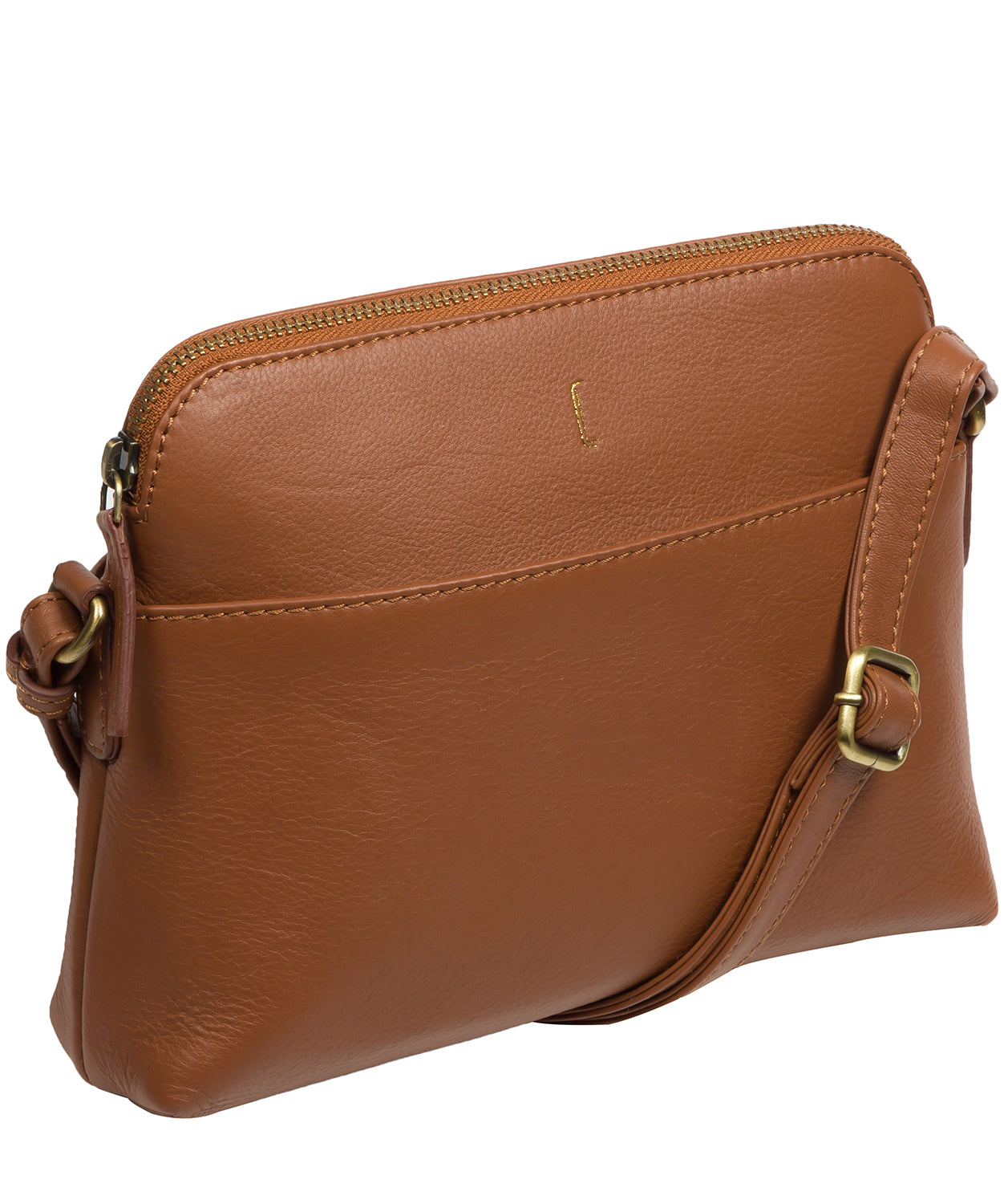 Pure Luxuries London #product-type#: 'Janelle' Tan Leather Cross Body Bag