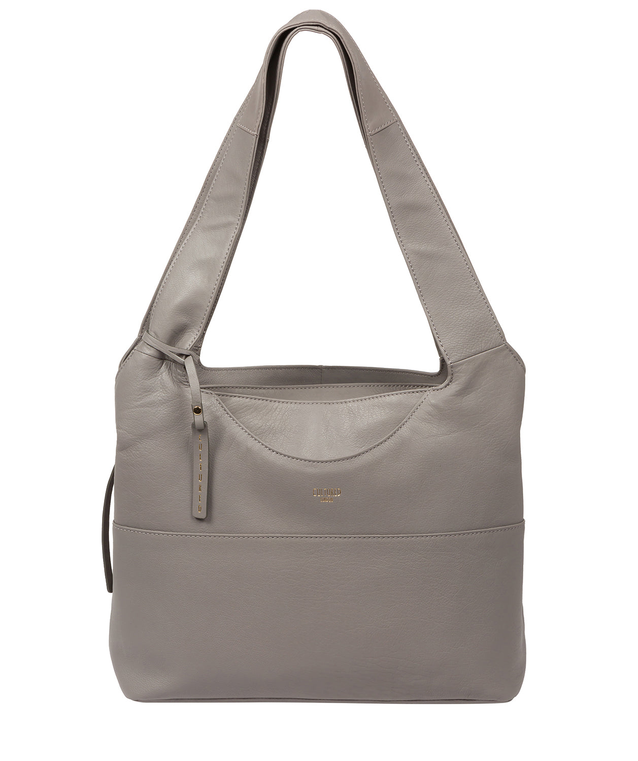 Cultured London Eco Collection Bags: 'Boston' Dove Leather Shoulder Bag