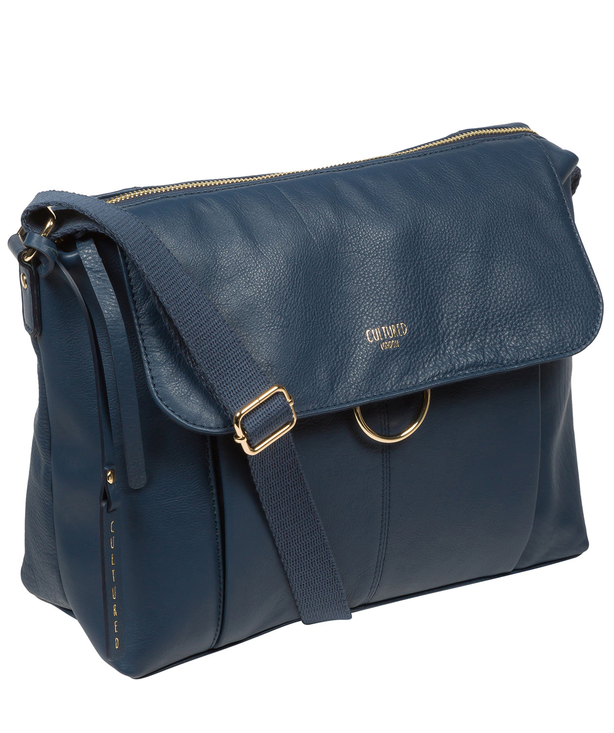 Cultured London Eco Collection Bags: 'Chancery' Denim Leather Shoulder Bag