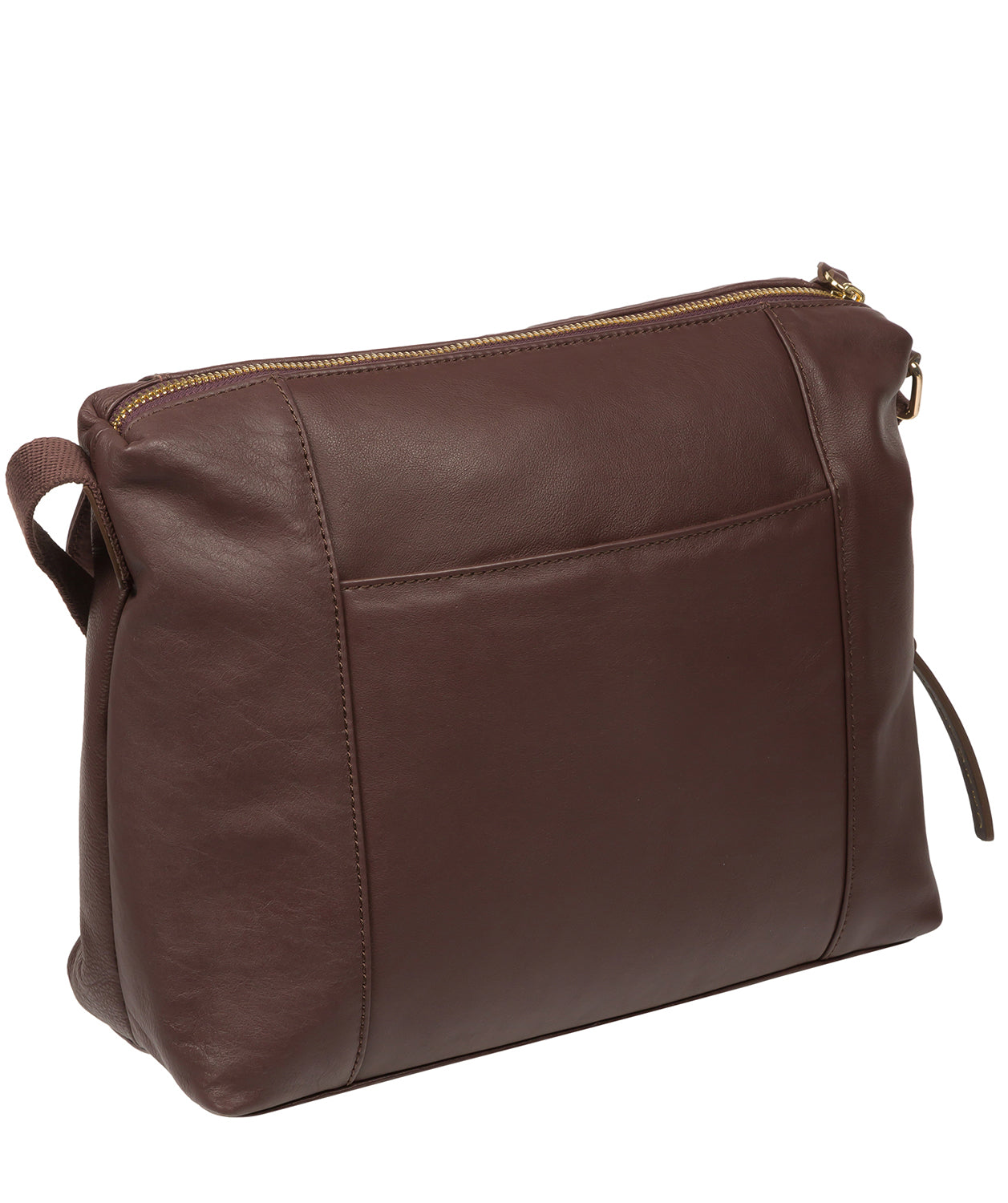 Cultured London Eco Collection Bags: 'Chancery' Plum Leather Shoulder Bag