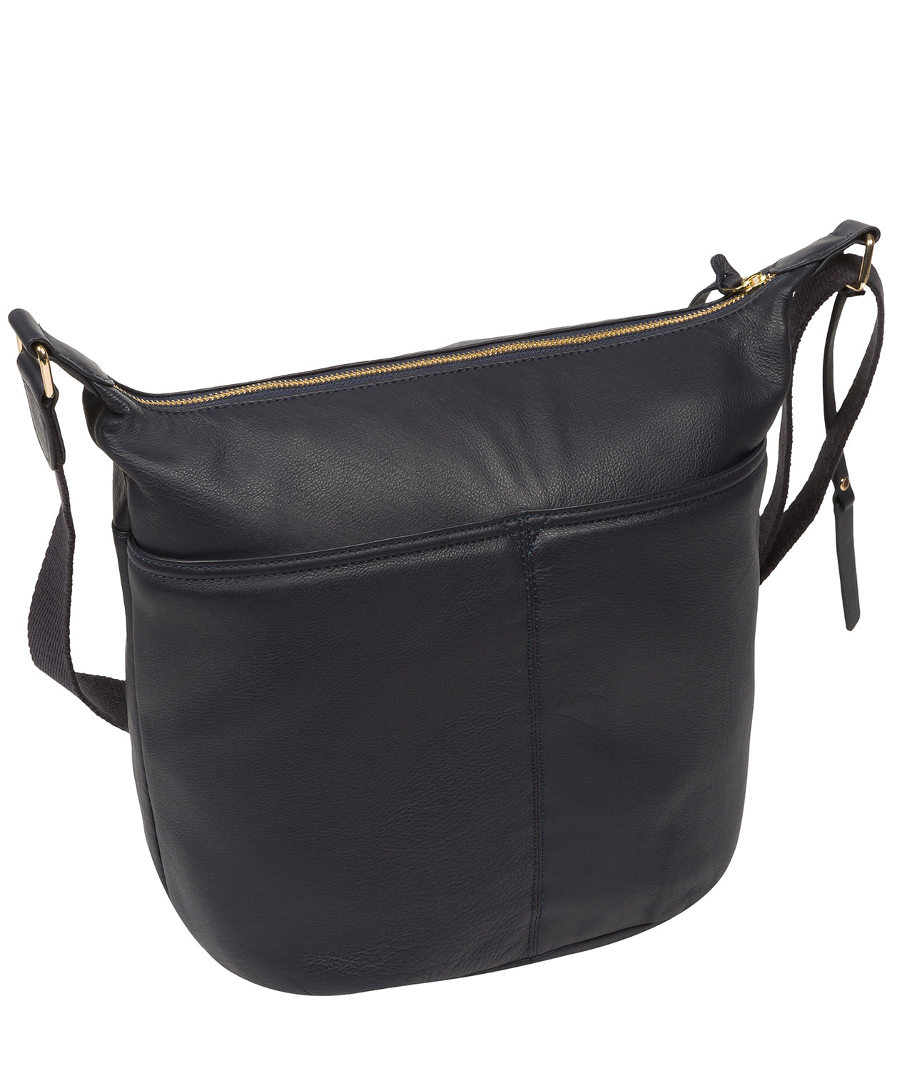 Cultured London Eco Collection Bags: 'Gants' Dark Navy Leather Cross Body Bag