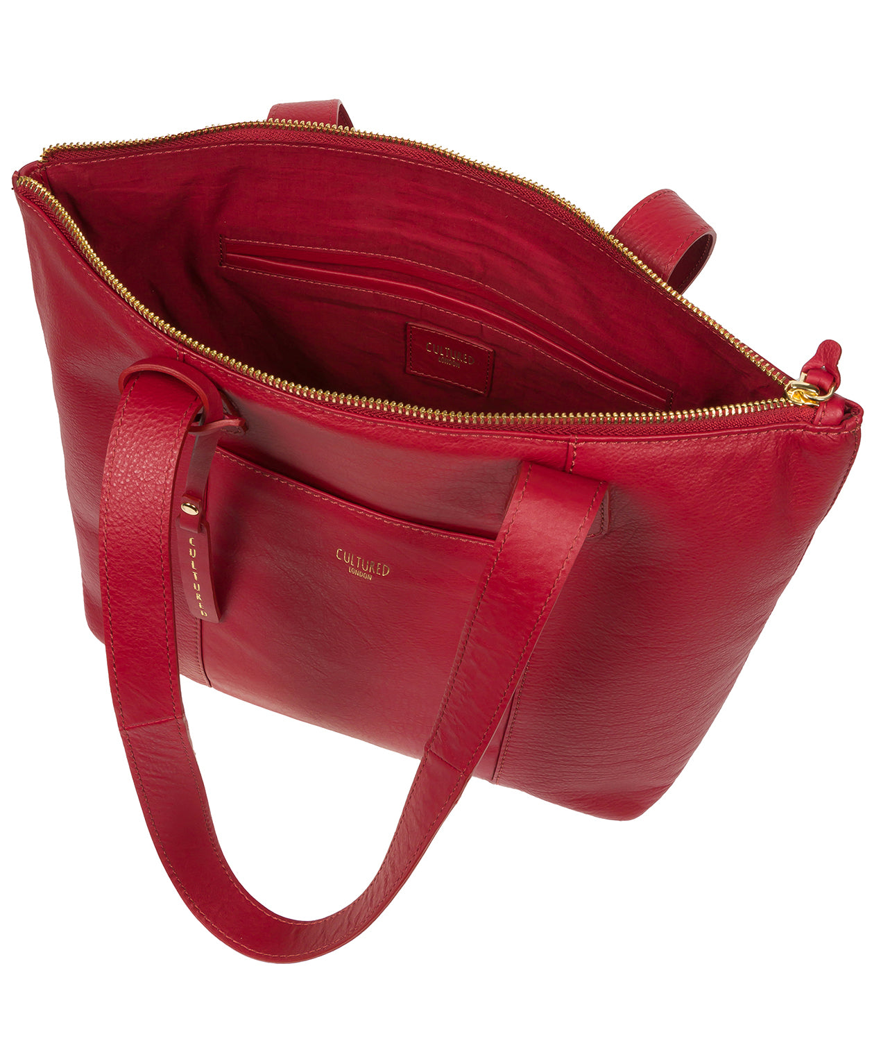 Cultured London Eco Collection Bags: 'Kensal' Scarlett Leather Handbag