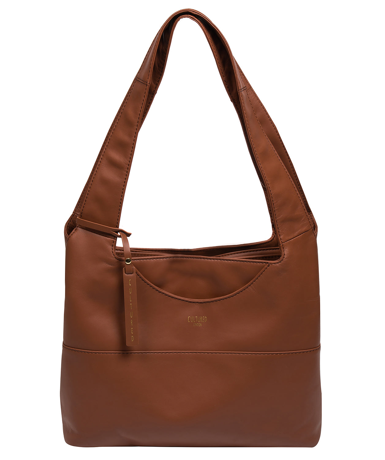 'Ariel' Oak Leather Shoulder Bag