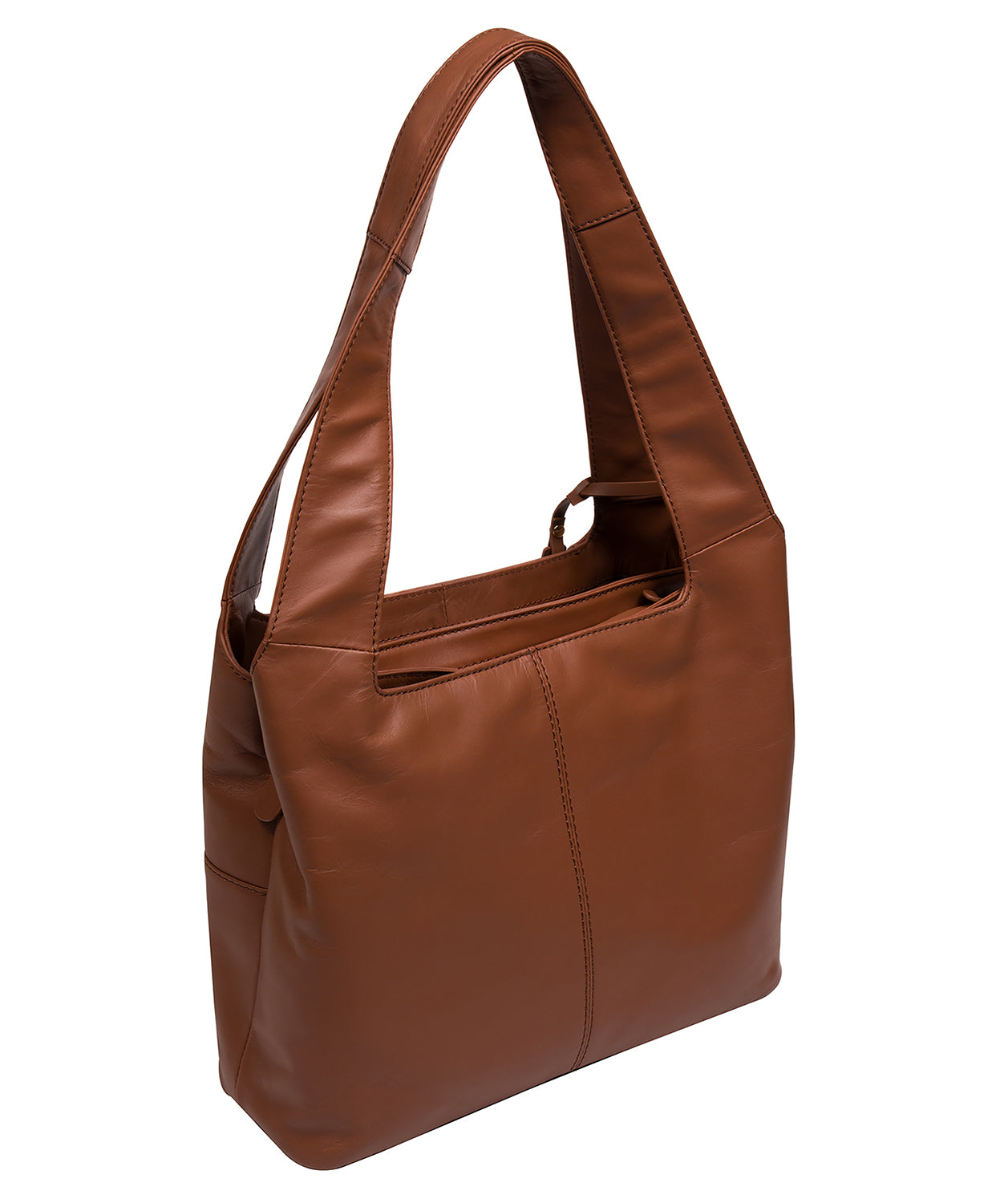 'Ariel' Oak Leather Shoulder Bag