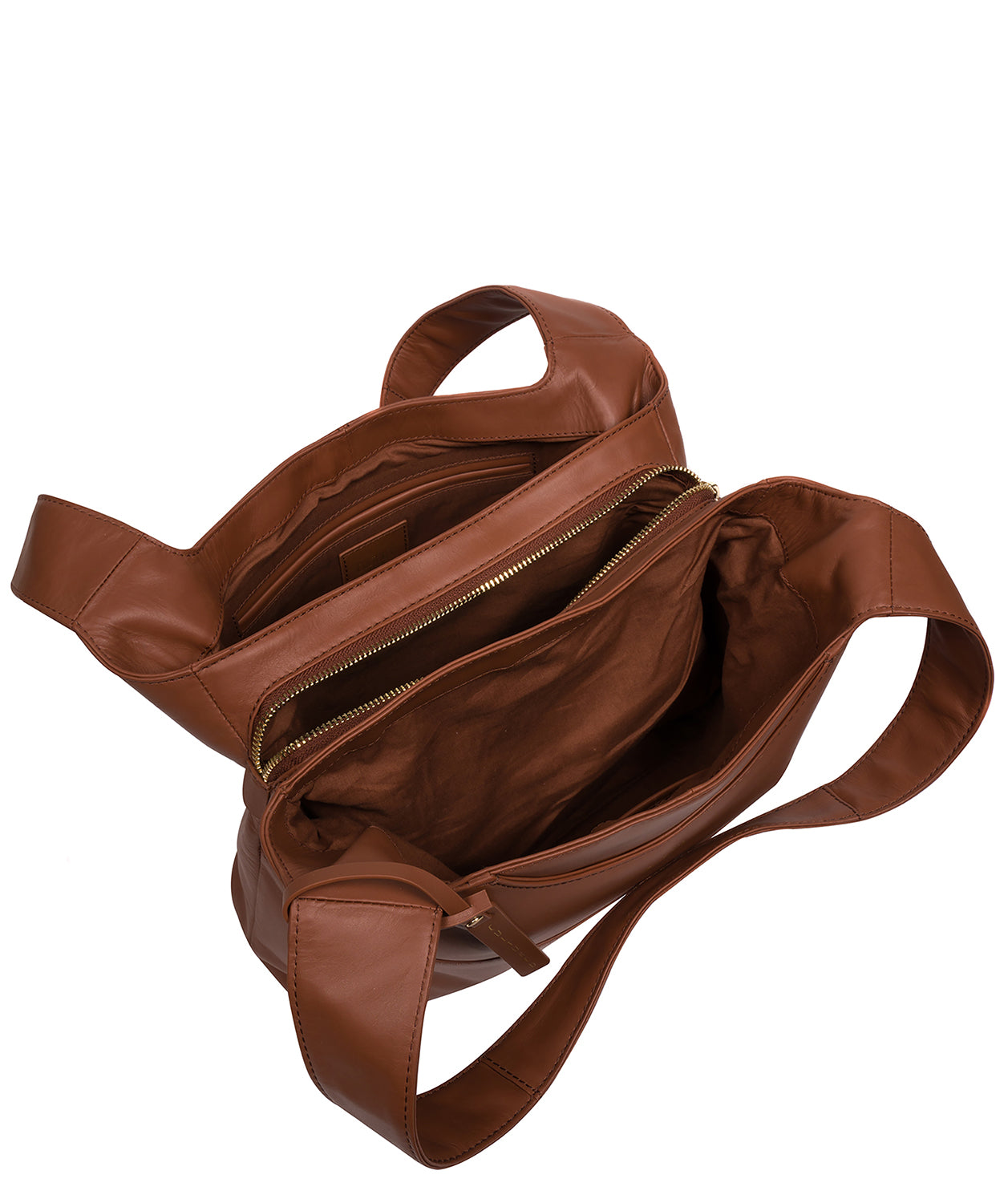 'Ariel' Oak Leather Shoulder Bag