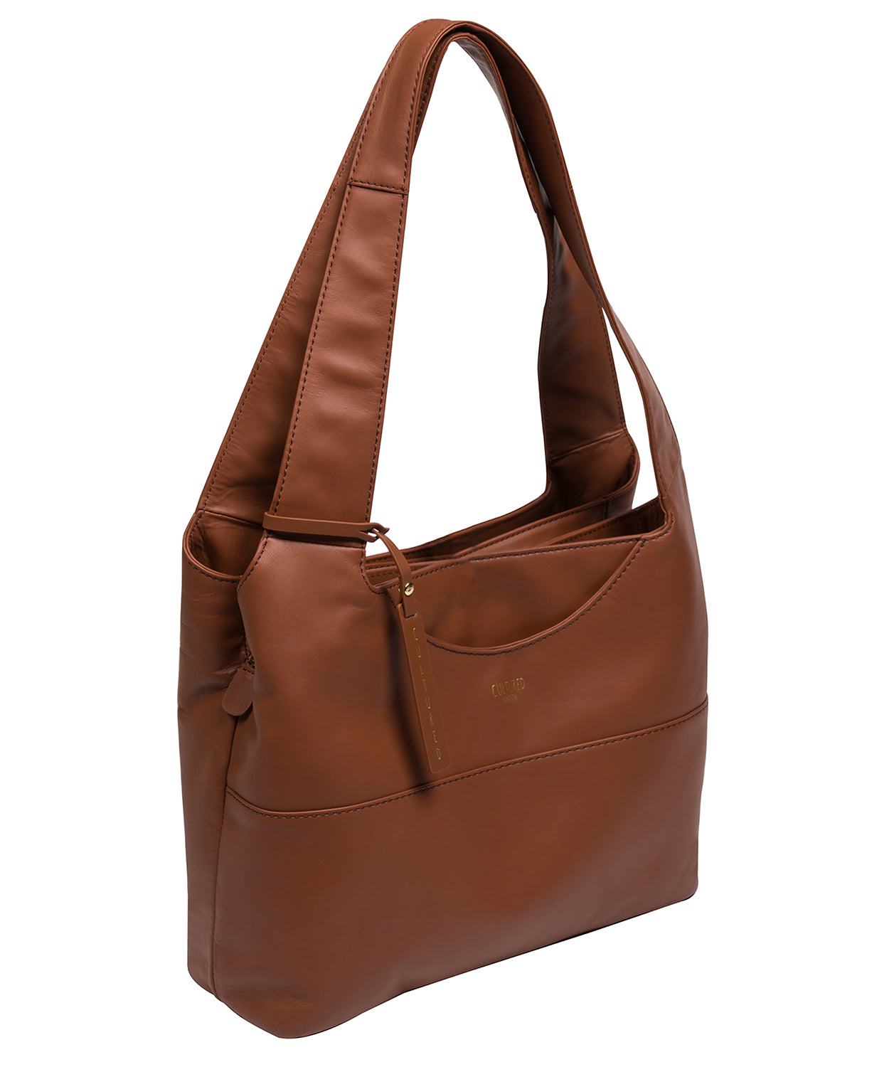 'Ariel' Oak Leather Shoulder Bag