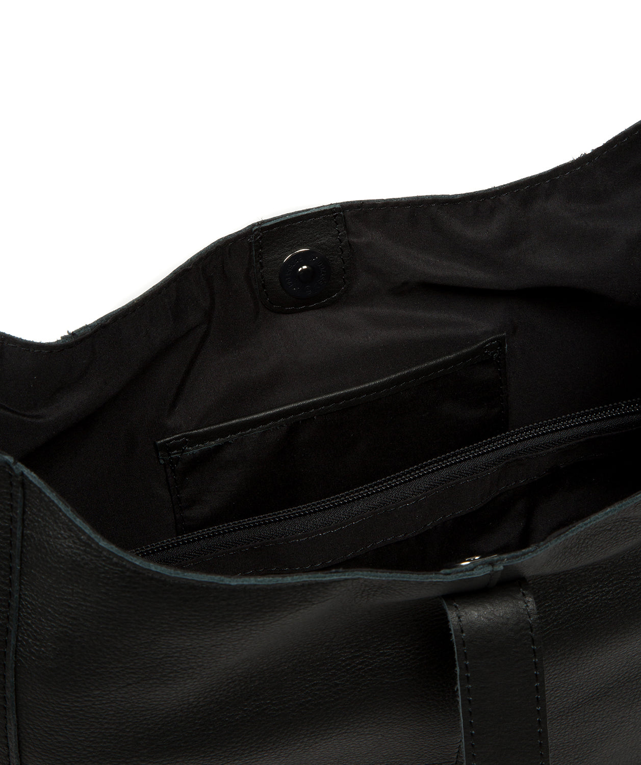 'Leilani' Black Leather Shoulder Bag