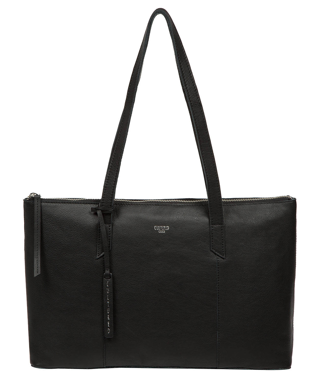 'Marlowe' Black Leather Tote Bag