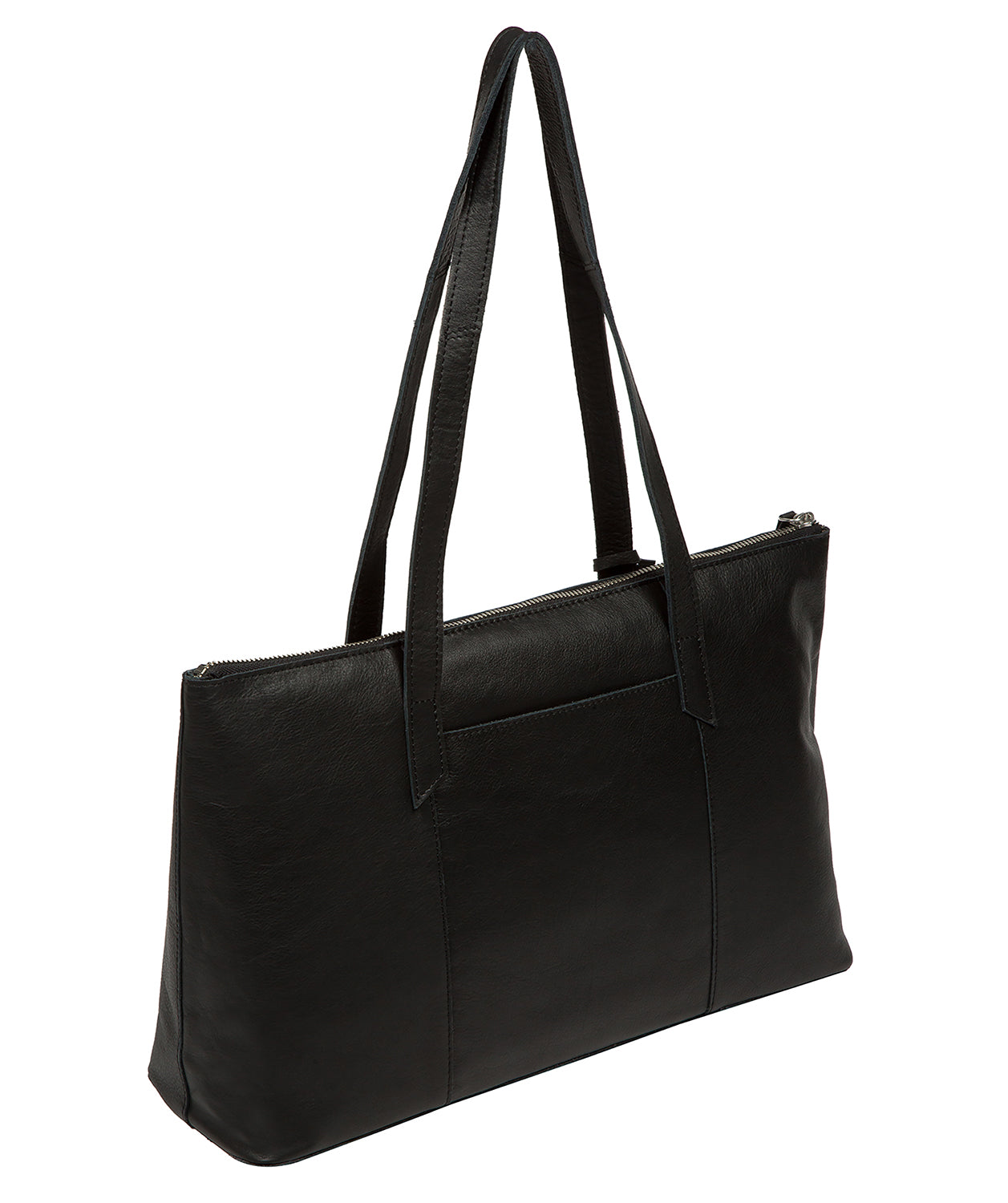 'Marlowe' Black Leather Tote Bag