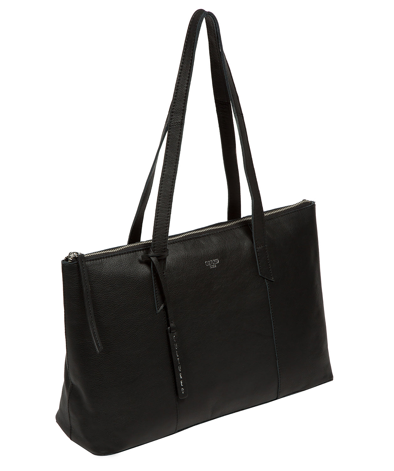 'Marlowe' Black Leather Tote Bag