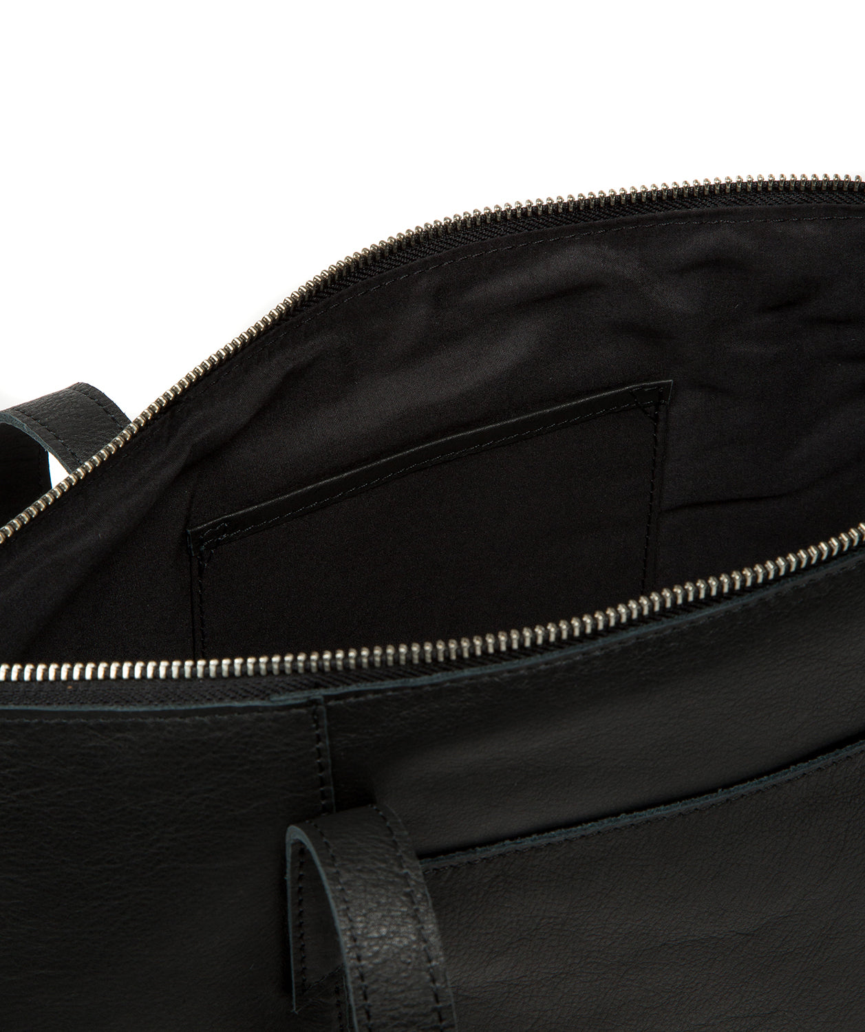 'Marlowe' Black Leather Tote Bag