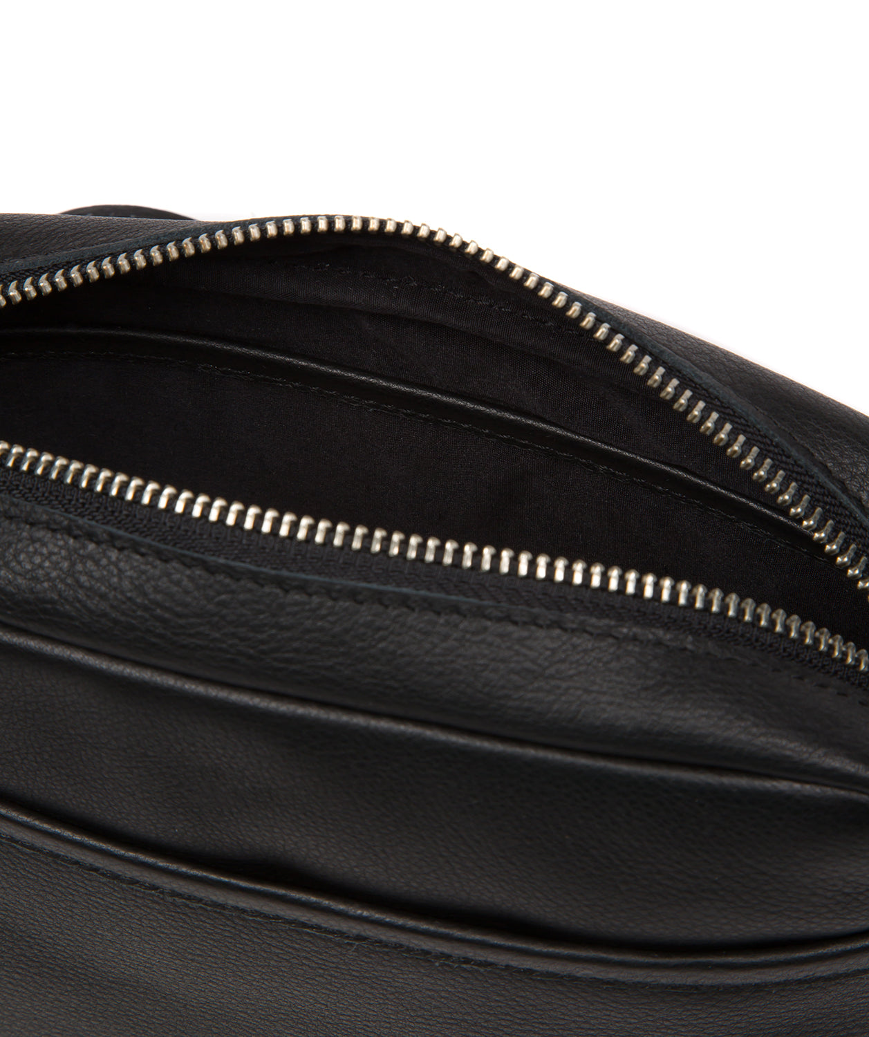 'Veda' Black Leather Cross Body Bag