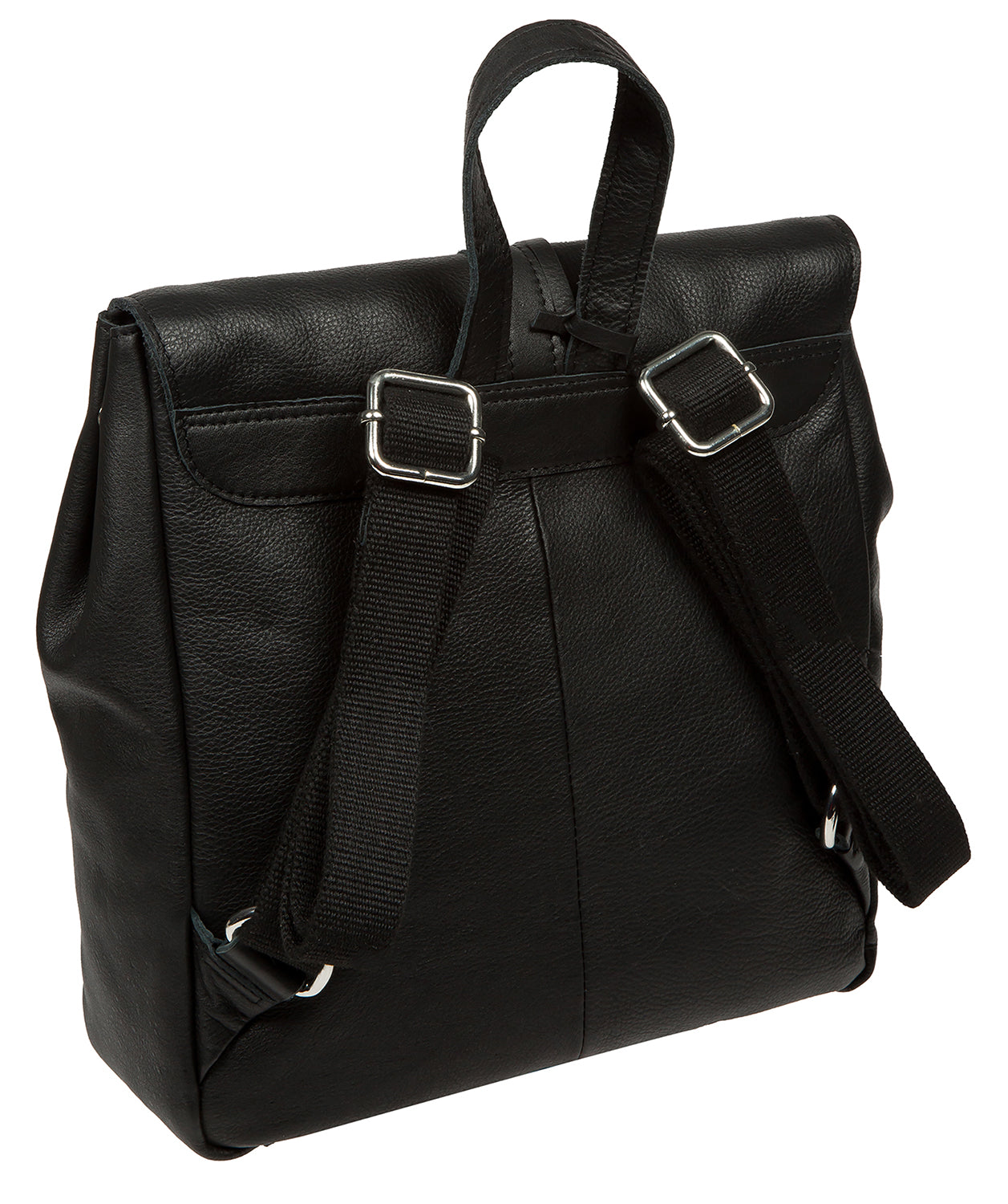 'Danica' Black Leather Backpack