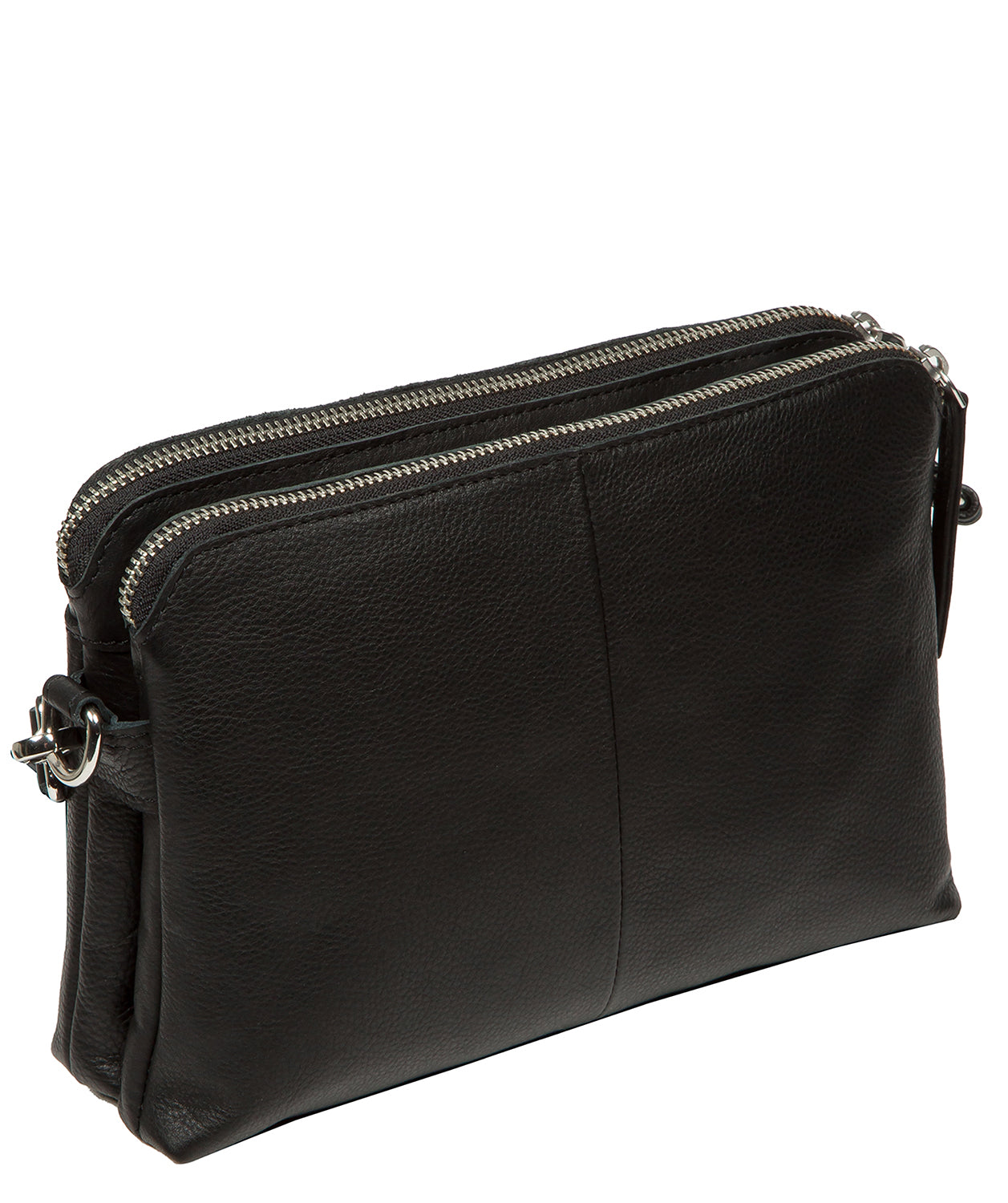 'Farrah' Black Leather Cross Body Bag