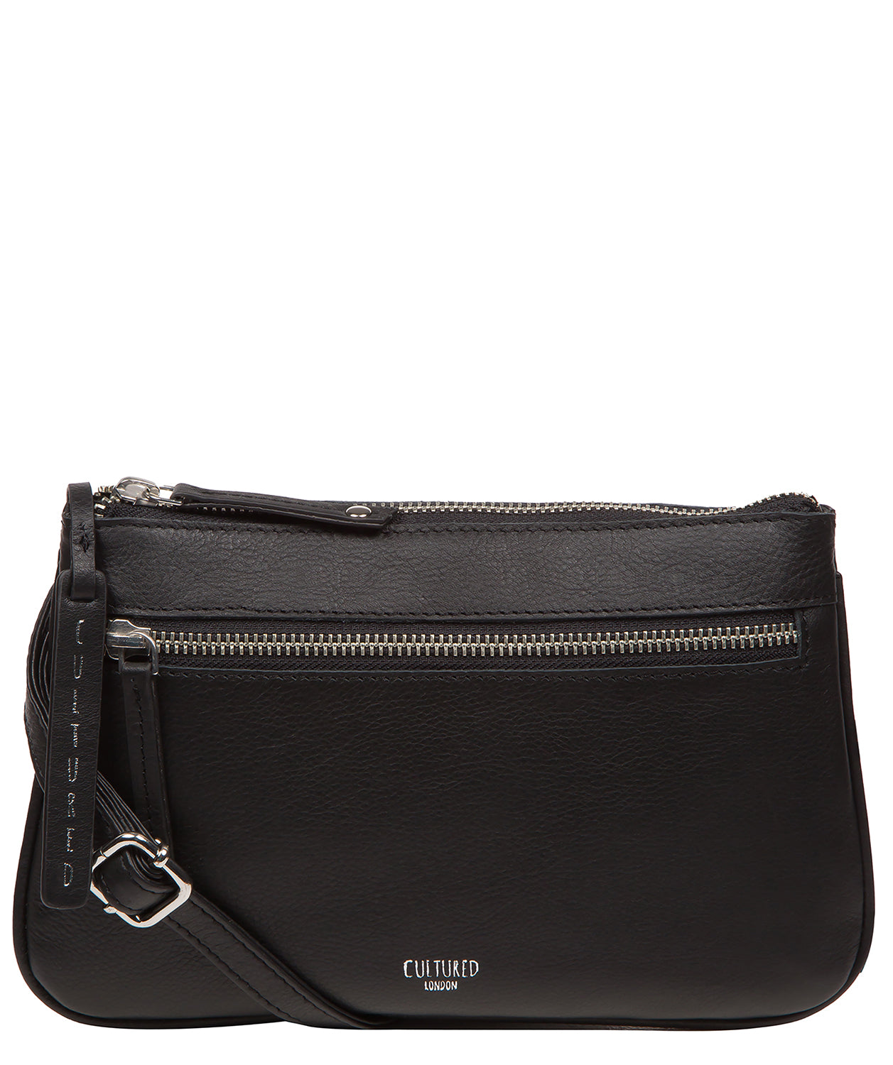 'Laurel' Black Leather Cross Body Phone Bag