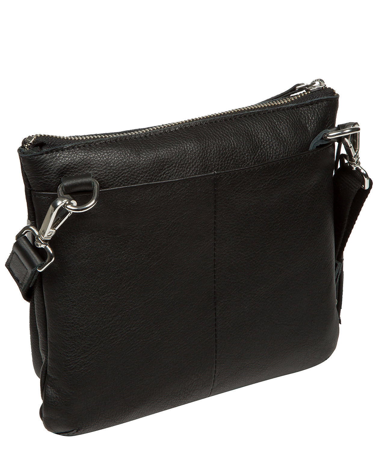 'Kaia' Black Leather Cross Body Bag